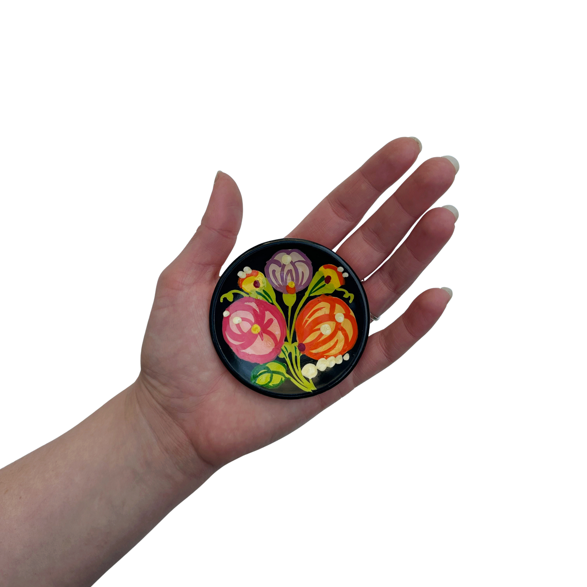 Tiny Ceramic Folk Art Dish