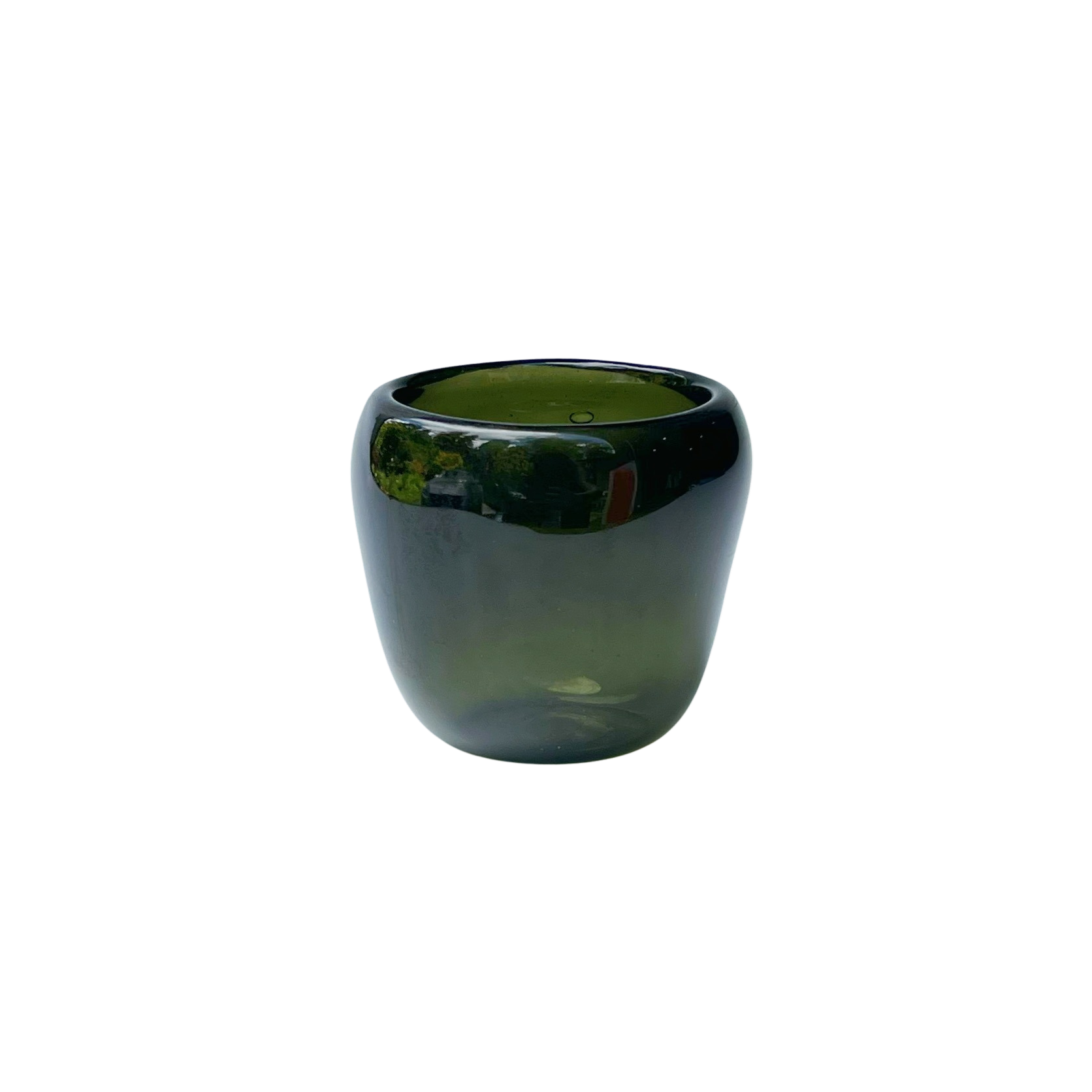 Vintage Green Art Glass Cup