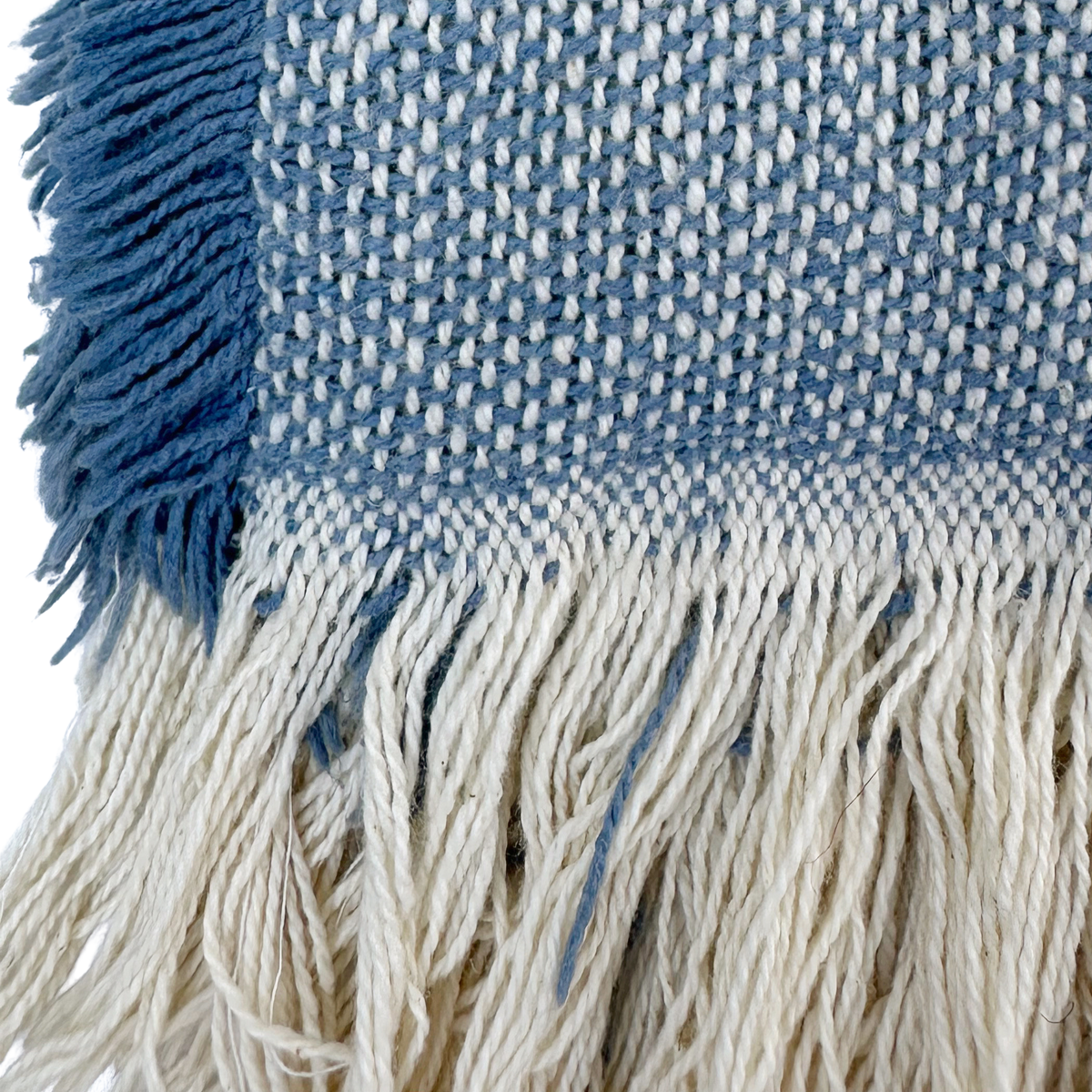 Vintage Cotton Overshot Throw Blanket