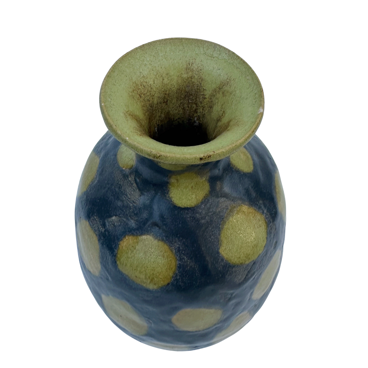 Handmade Cermic Vase | Yellow Circle Motif