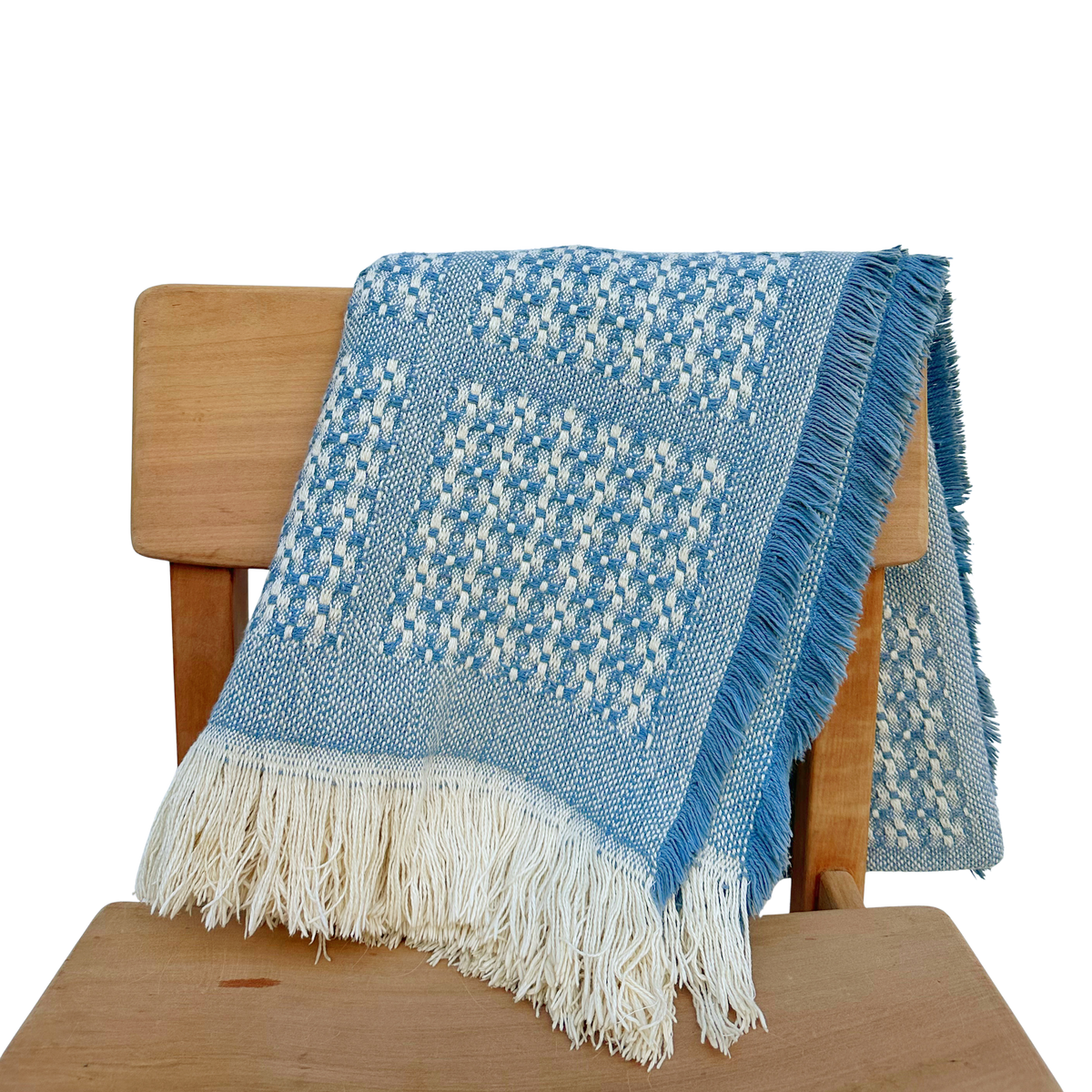 Vintage Cotton Overshot Throw Blanket