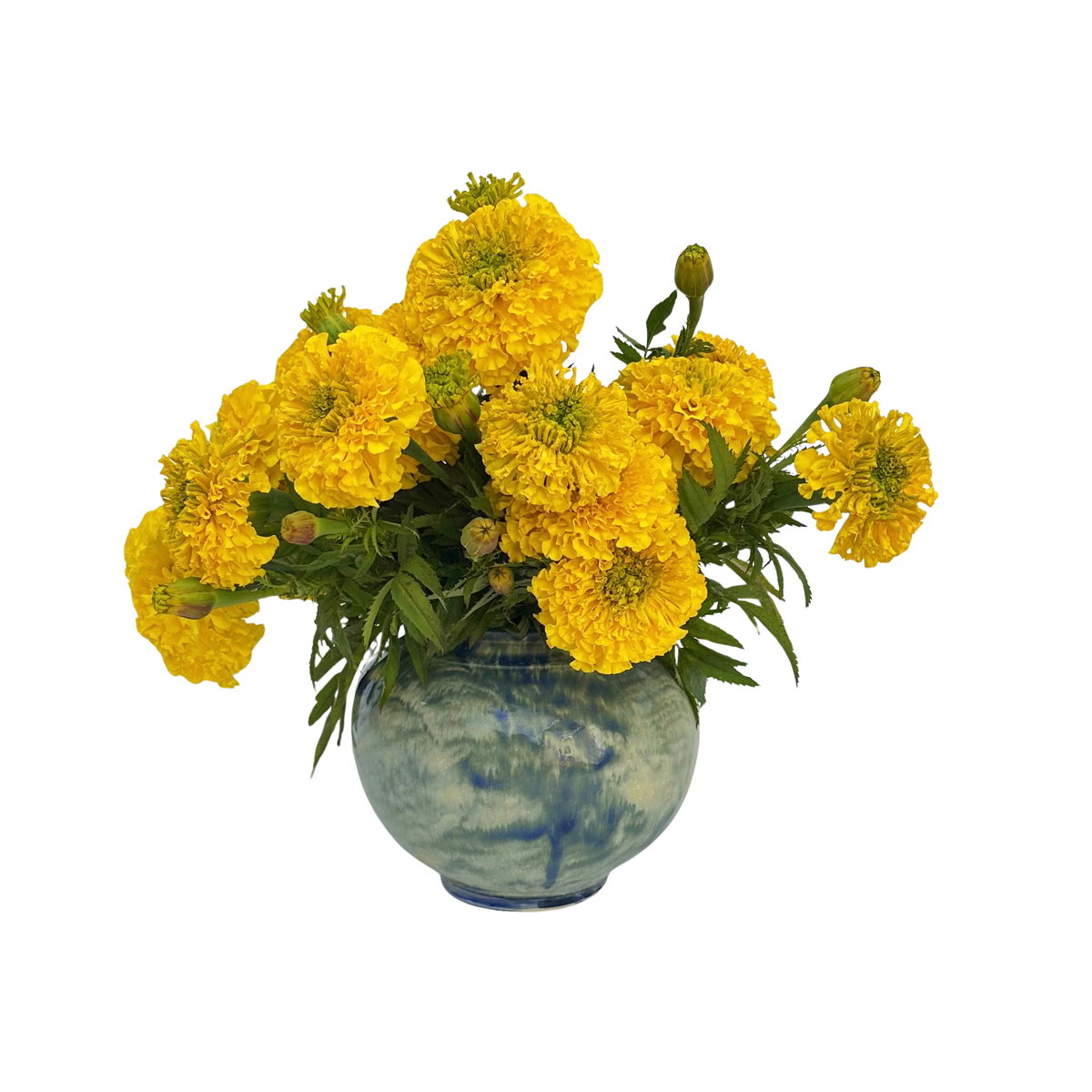 Handthrown Ceramic Vase with Painterly Glaze