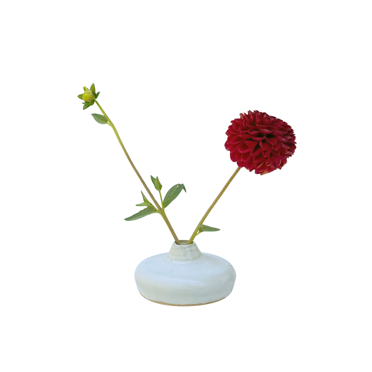 Handmade Squat Ceramic Bud Vessel