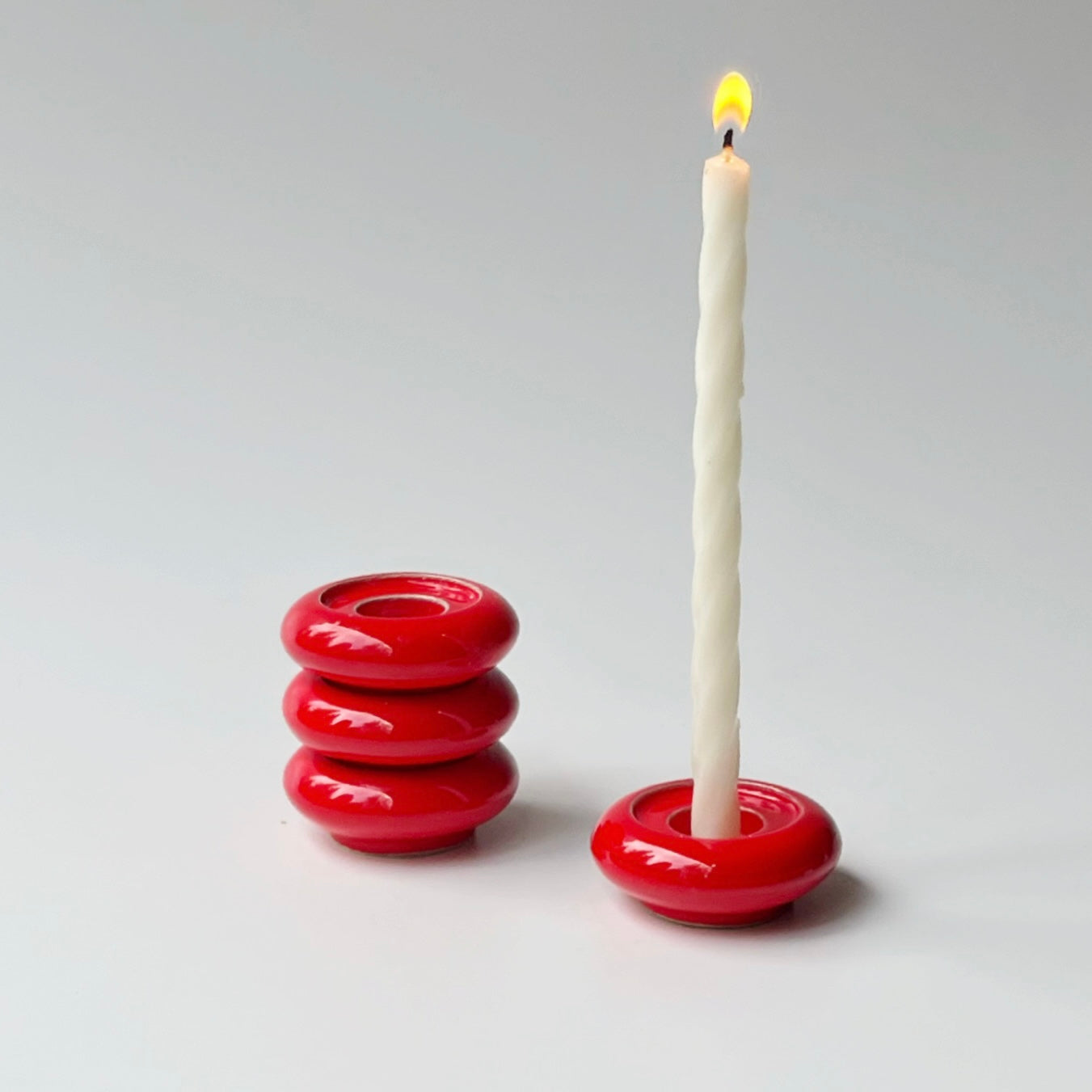 Vintage Modular Porcelain Candle Holders