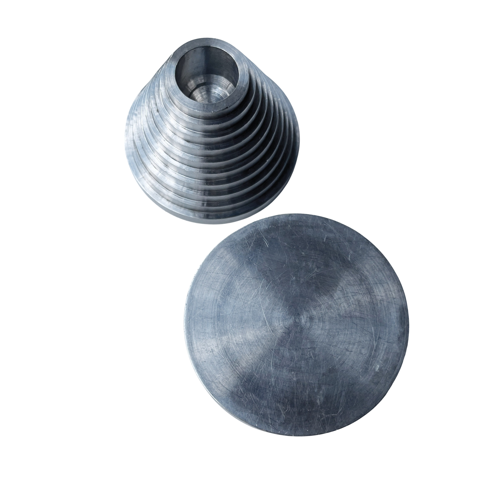 Weighted Steel Candlestick Holders