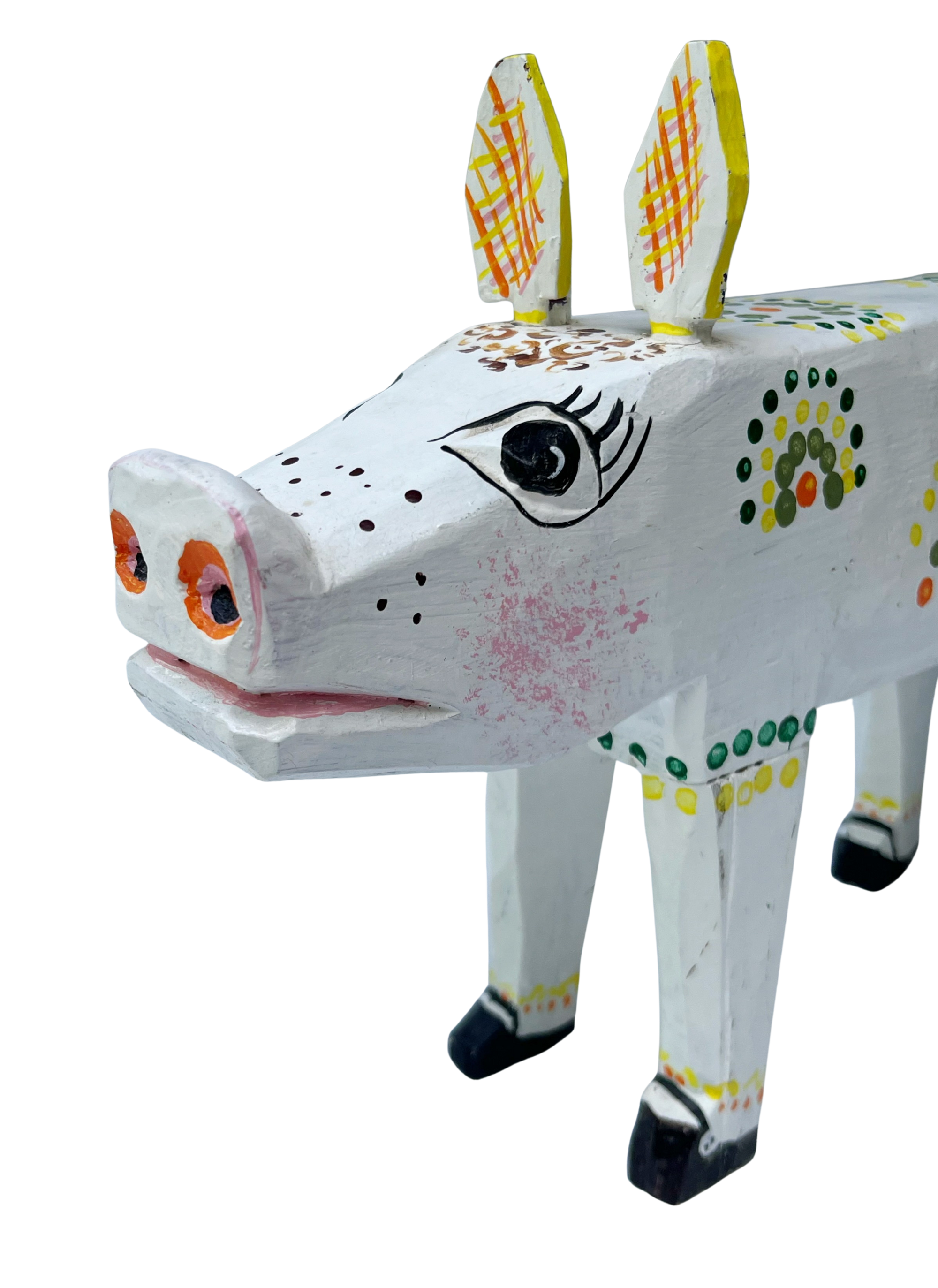 Vintage Handmade Folk Art Pig