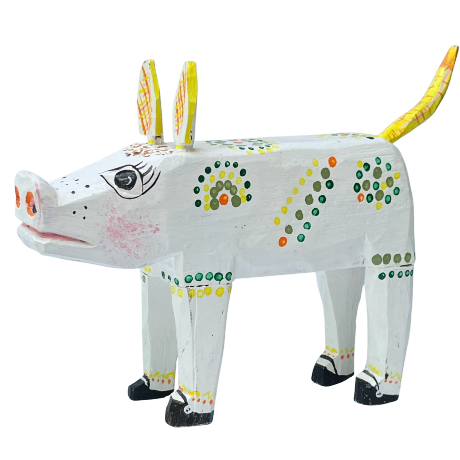 Vintage Handmade Folk Art Pig