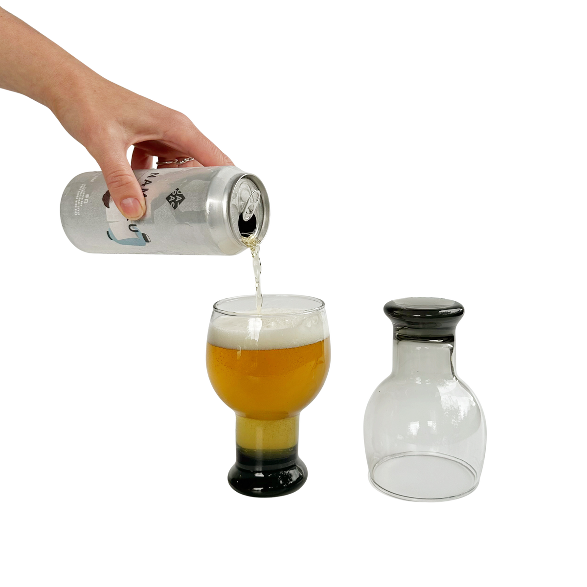 Vintage Smoked Glass Beer Goblets
