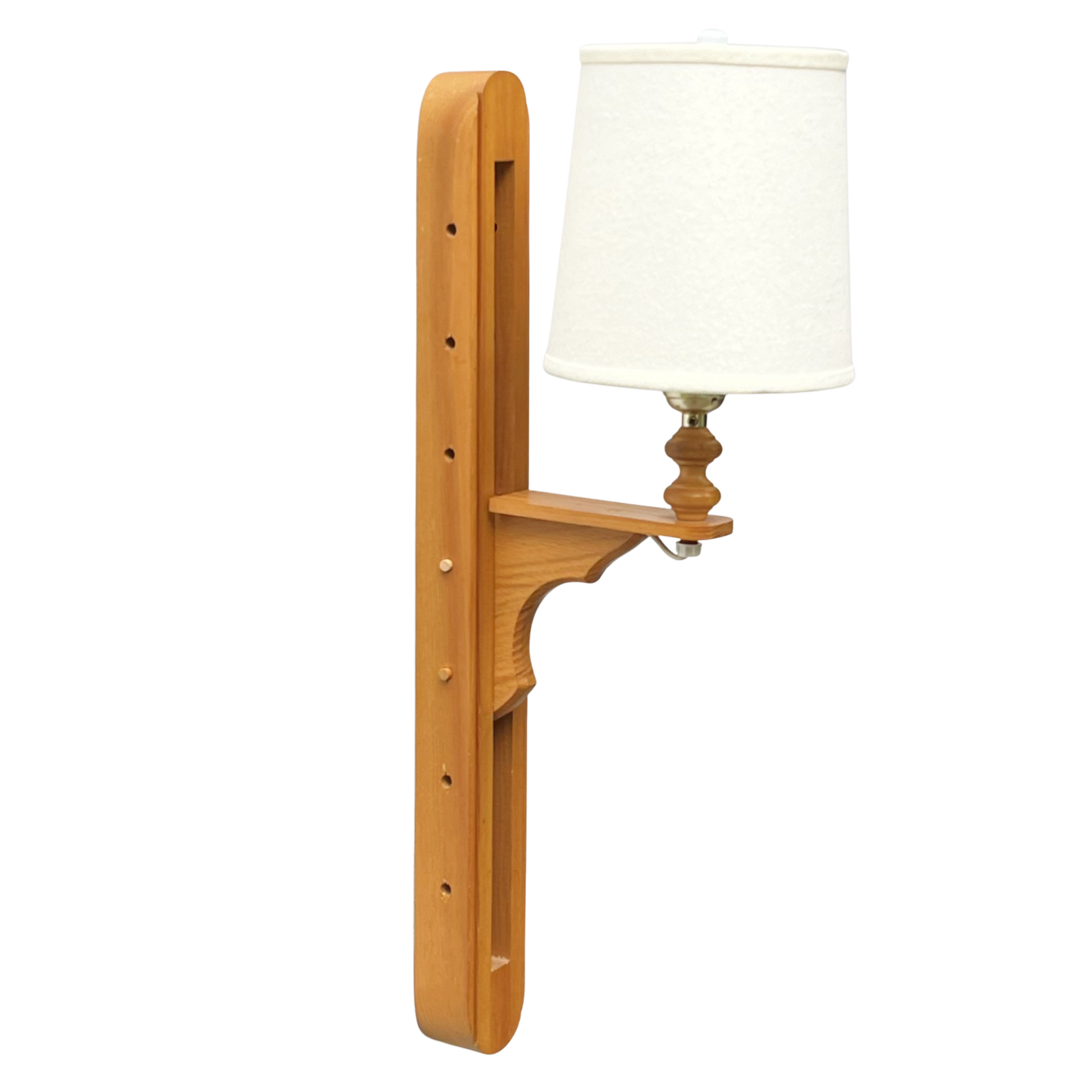 Vintage Wooden Peg Sconce