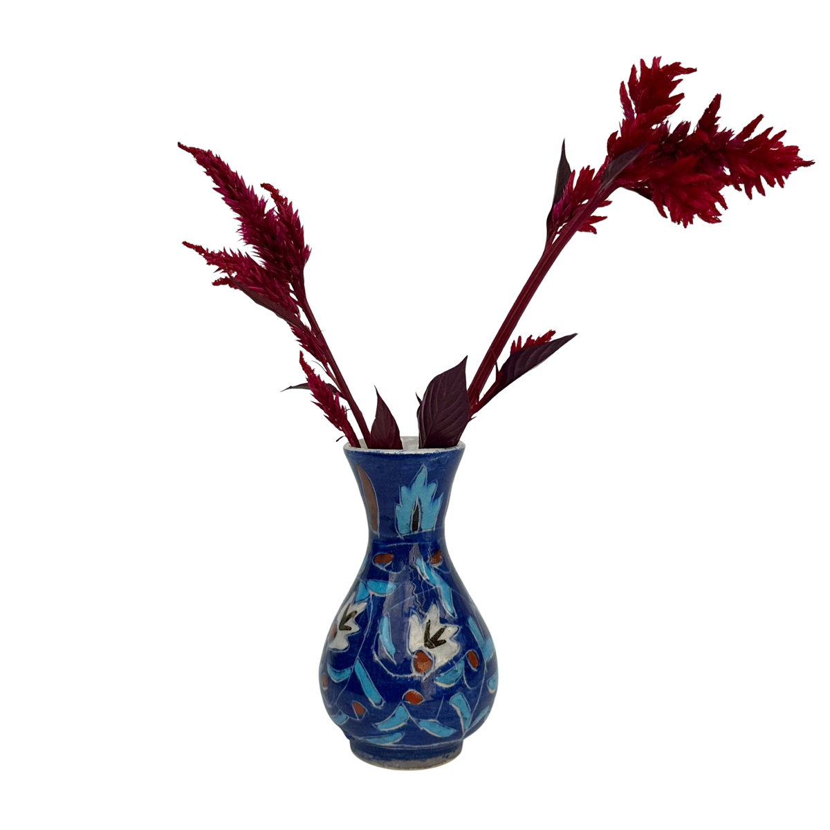 Handmade Ceramic Bud Vase | Floral Motif