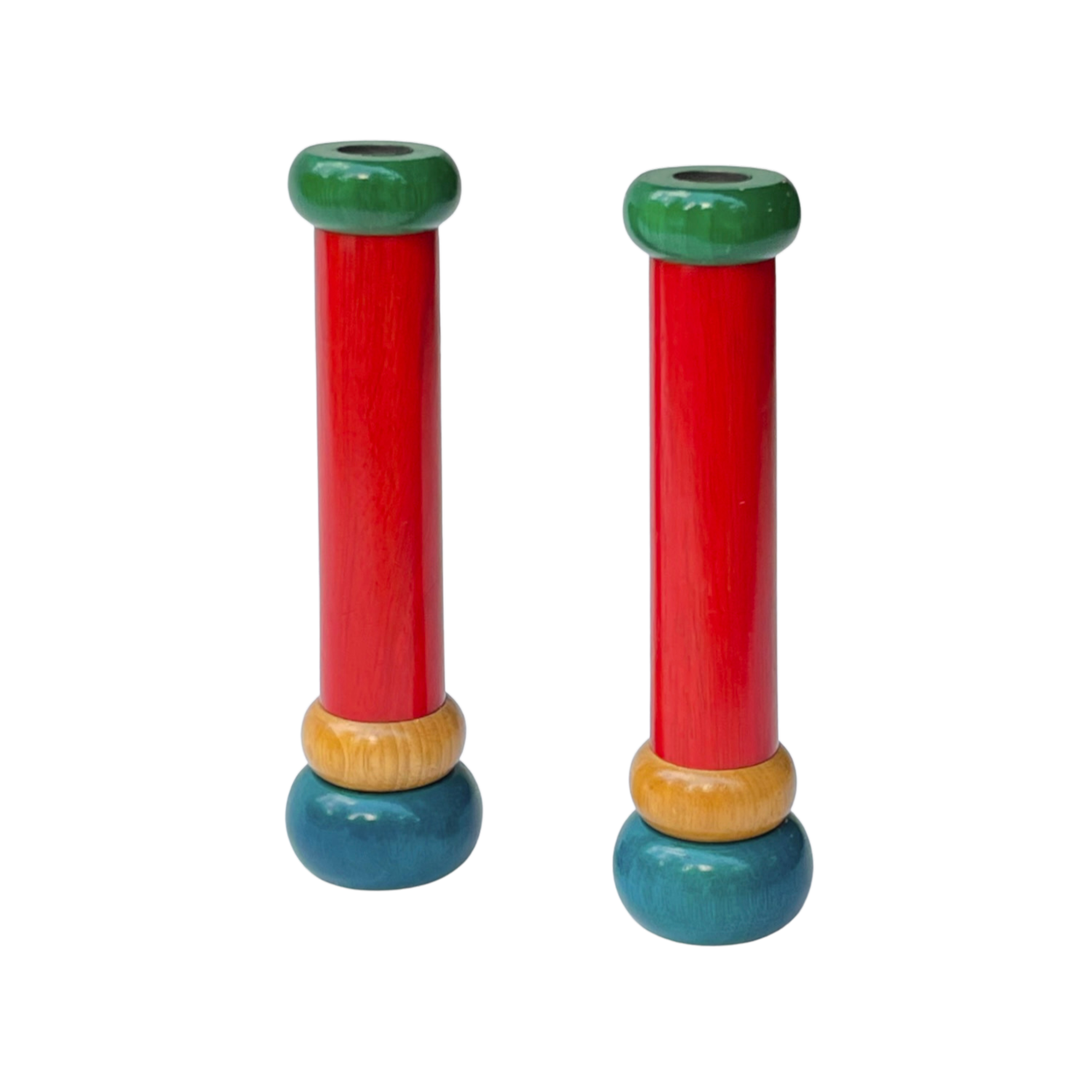 Vintage Pietro Manzoni Colorblock Candle Holders