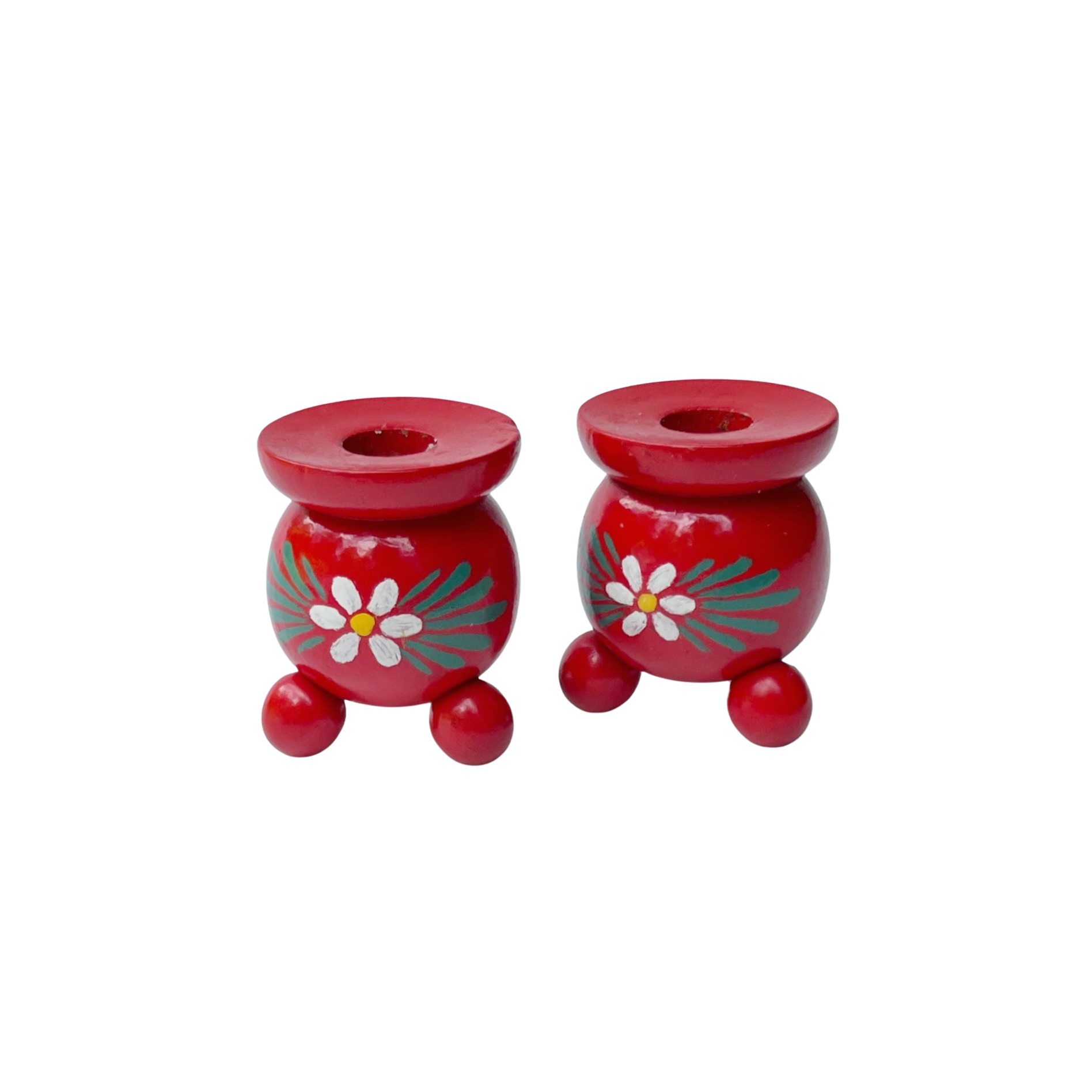 Scandinavian Footed Candlestick Holders