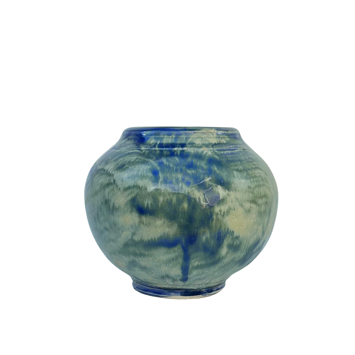 Handthrown Ceramic Vase with Painterly Glaze