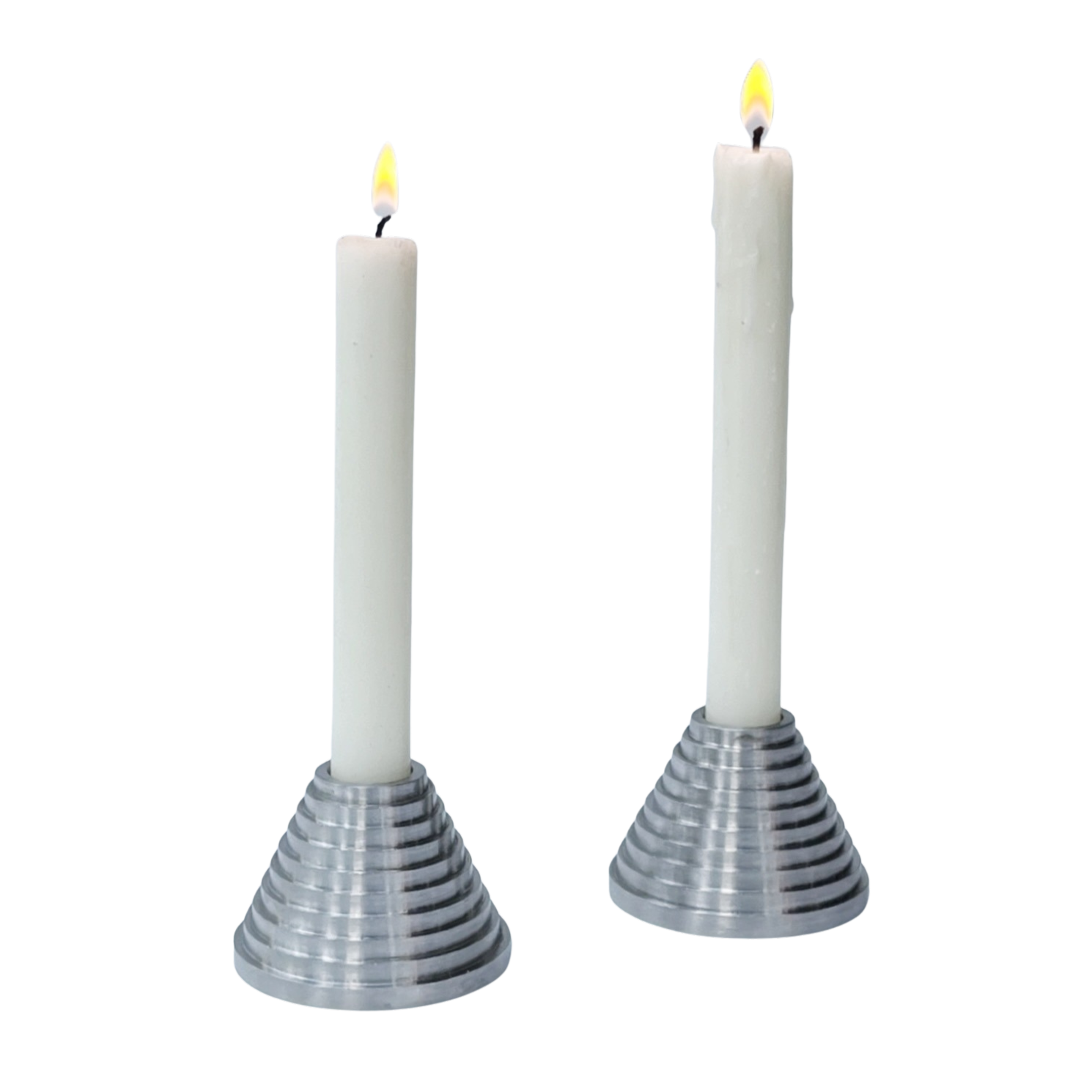 Weighted Steel Candlestick Holders