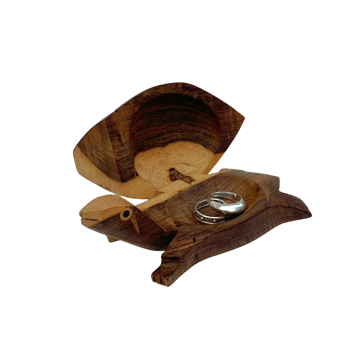 Handcarved Turtle Trinket Box