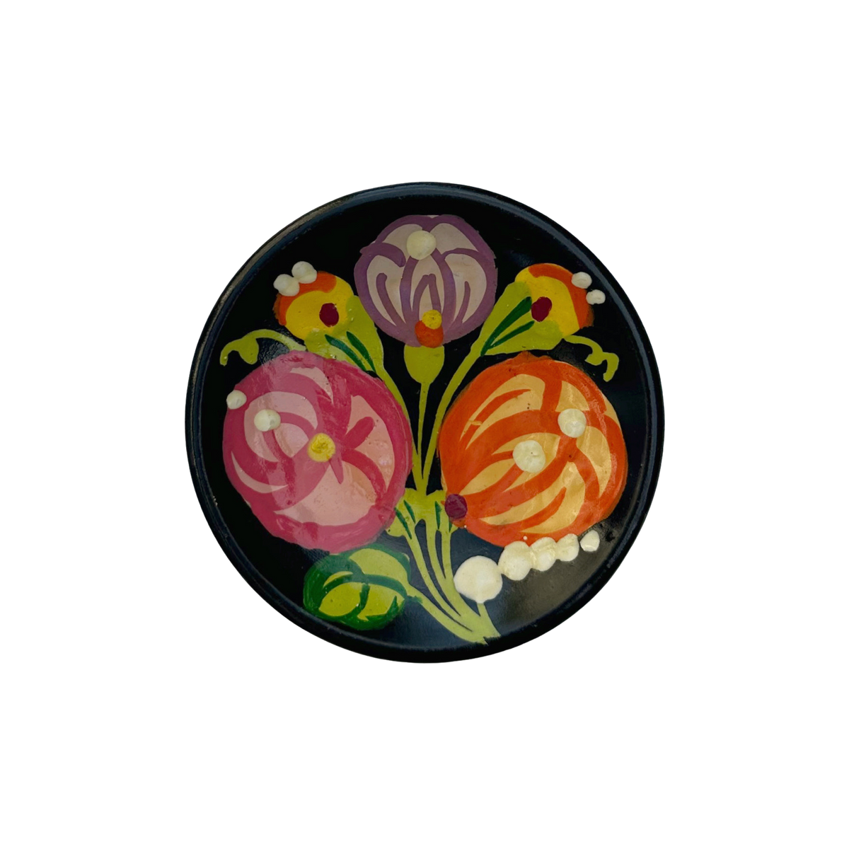 Tiny Ceramic Folk Art Dish