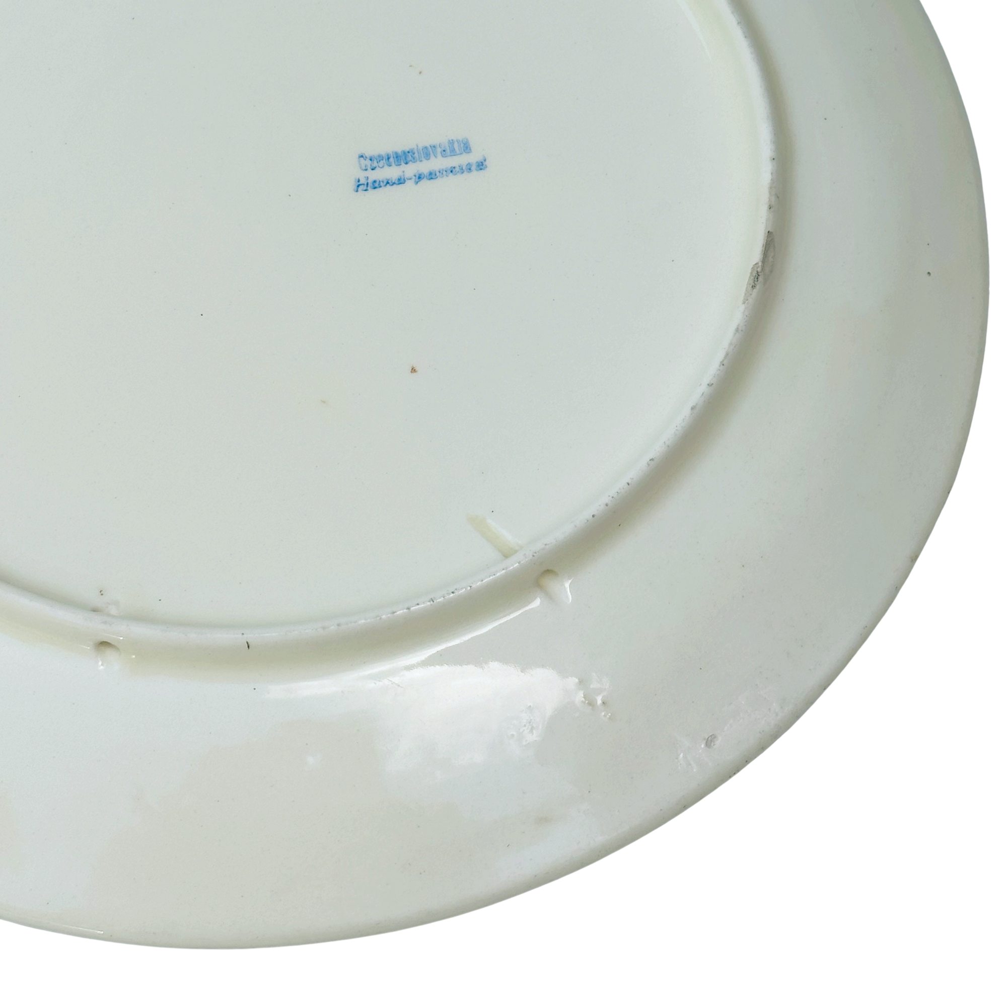 Vintage Hand-Painted Plate, Bird Motif