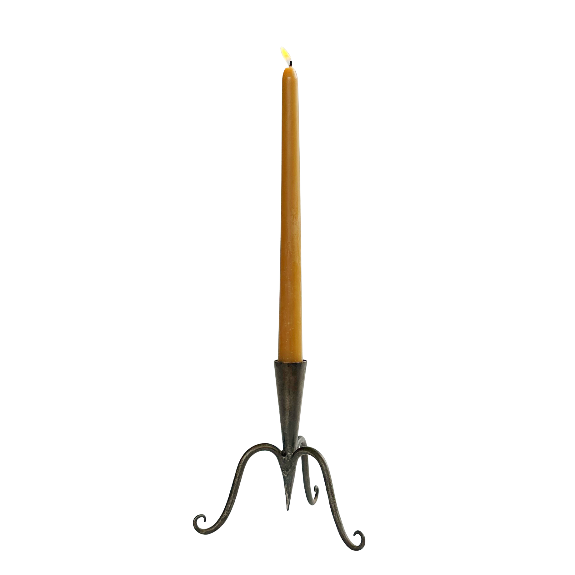 Vintage Wrought Iron Tripod Candlestick