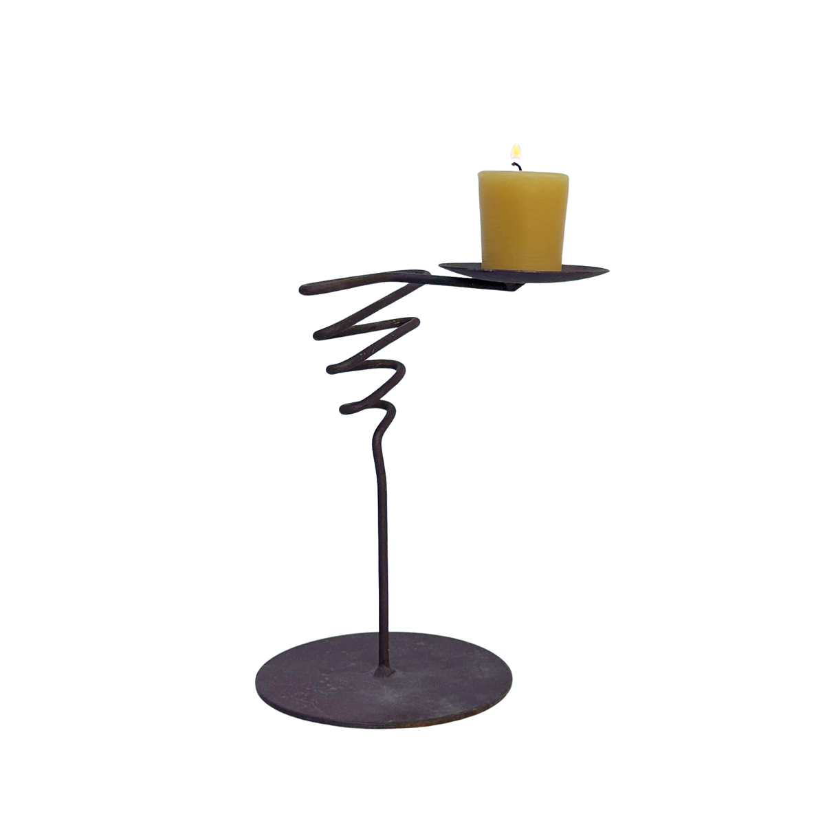 Vintage Steel Squiggle Votive Candle Holder