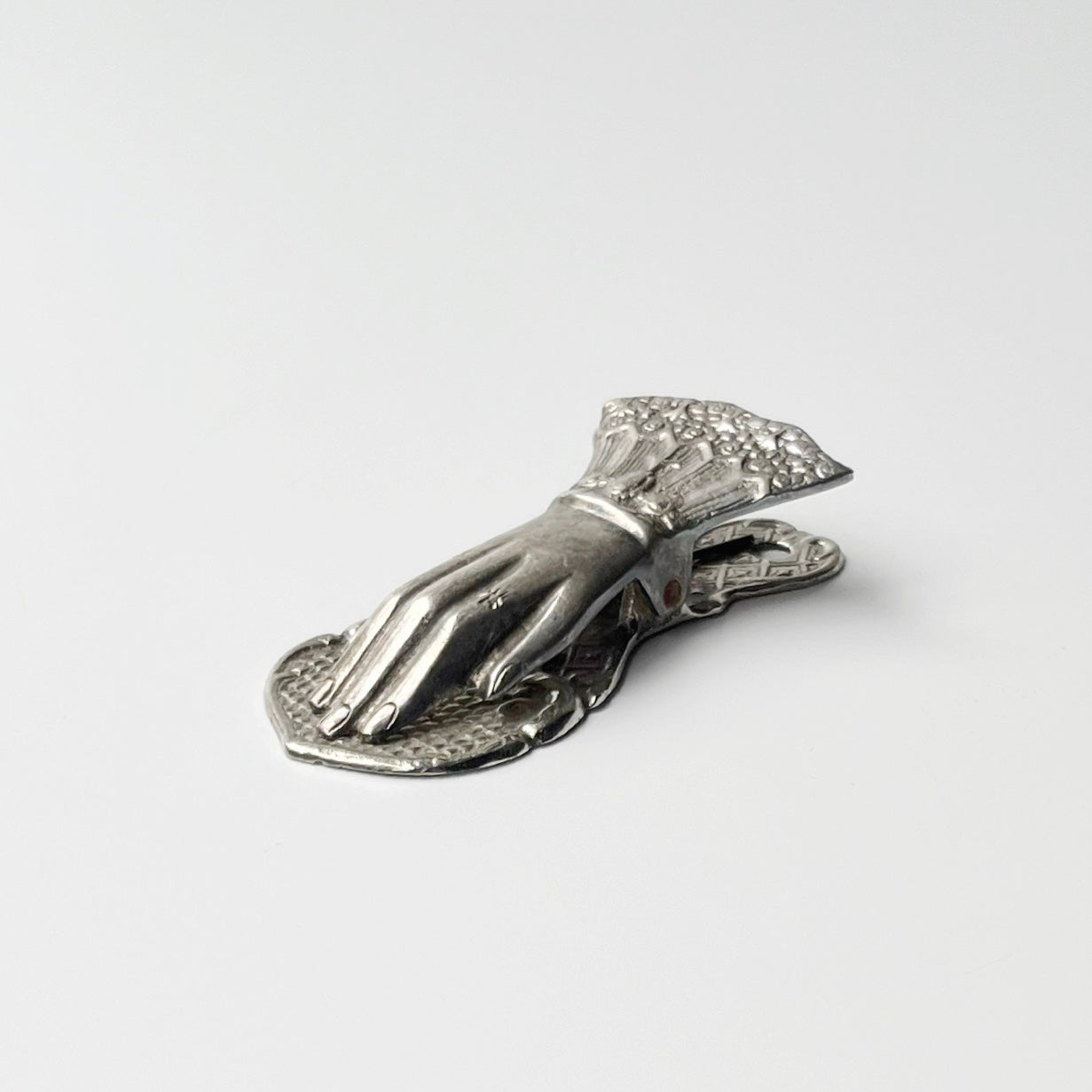 Vintage Pewter Hand Clip