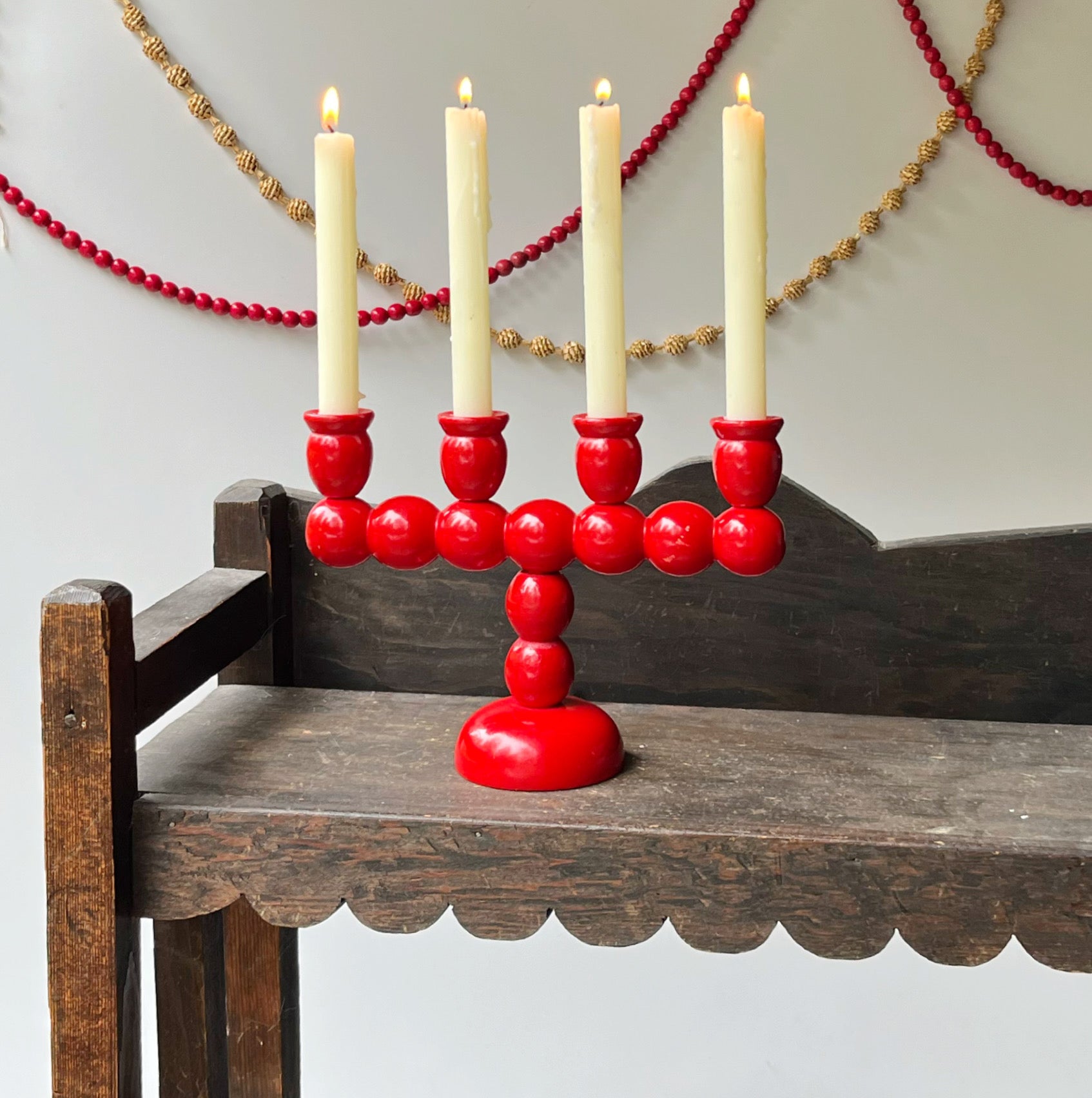 Vintage Scandinavian Holiday Candelabra