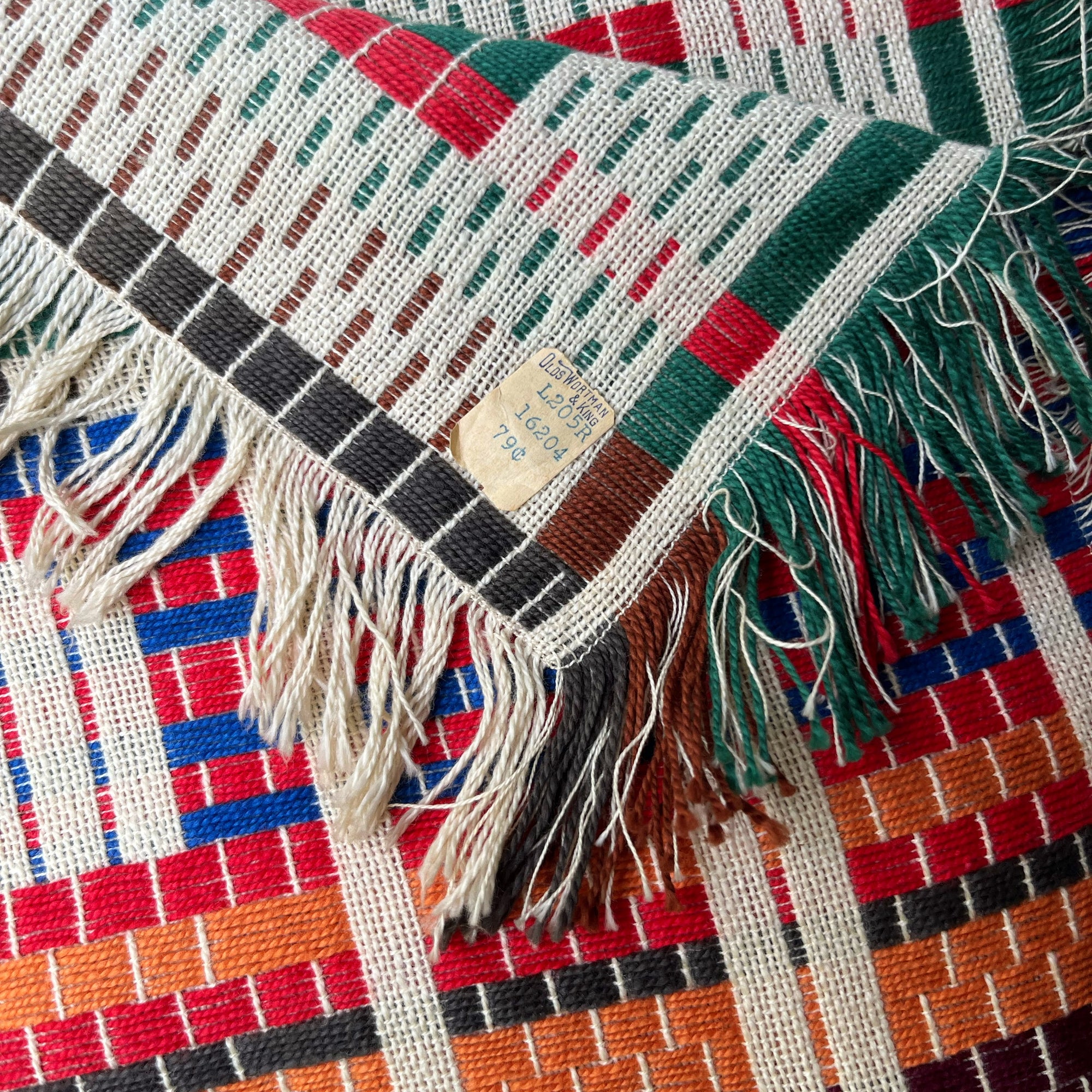 Vintage Woven Cotton Throw