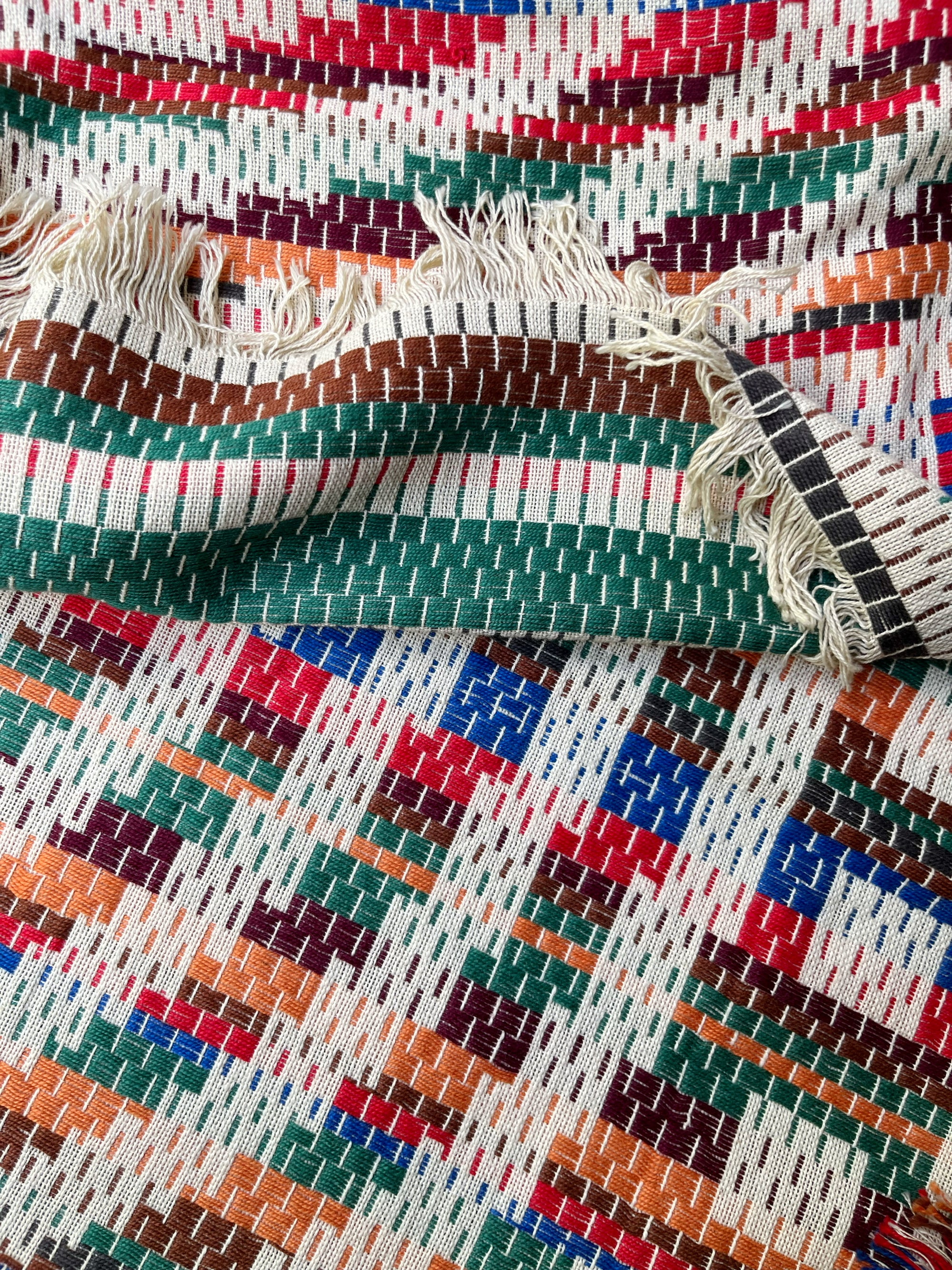 Vintage Woven Cotton Throw