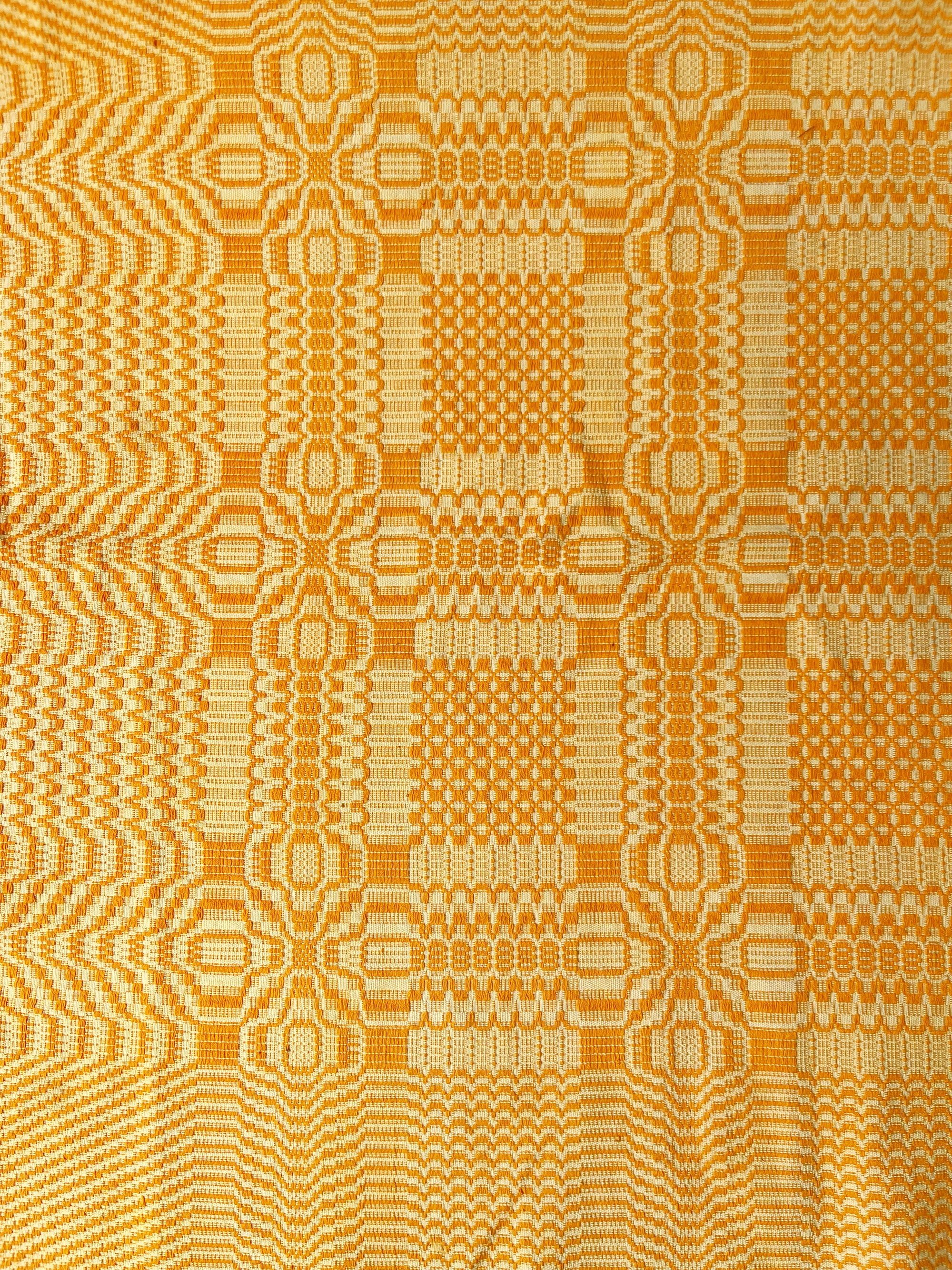 Vintage Handwoven Runner with Braided Fringe