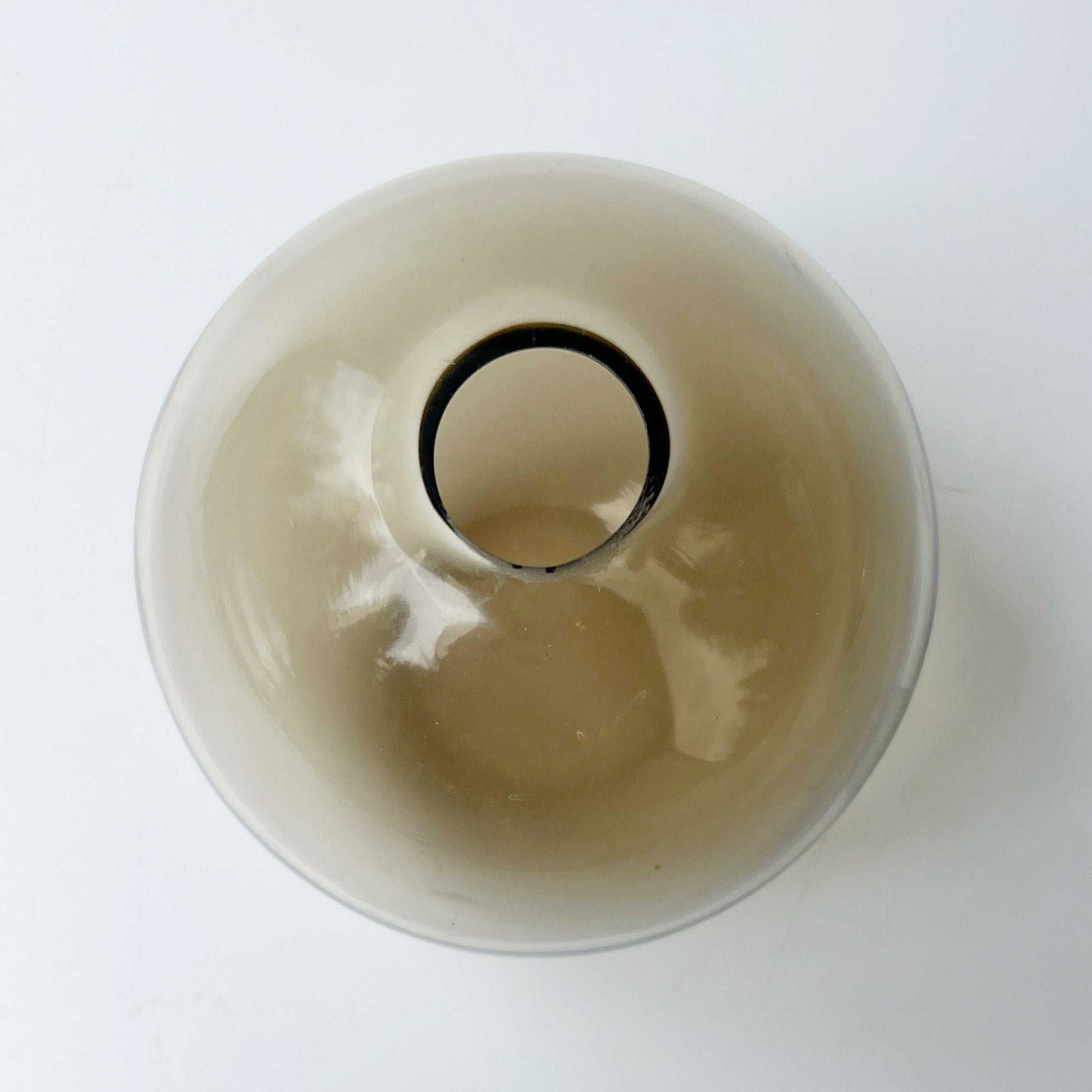 Vintage Smoked Glass Orb Bud Vase