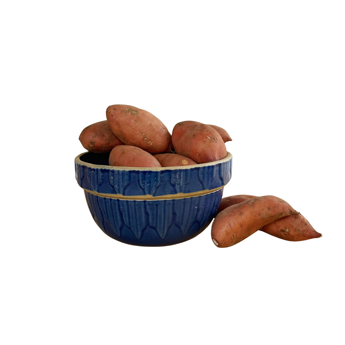 Vintage Blue Stoneware Bowl