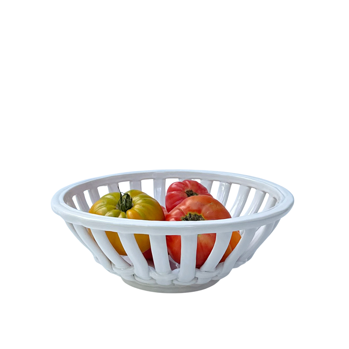 Vintage Ceramic Lattice Fruit Bowl