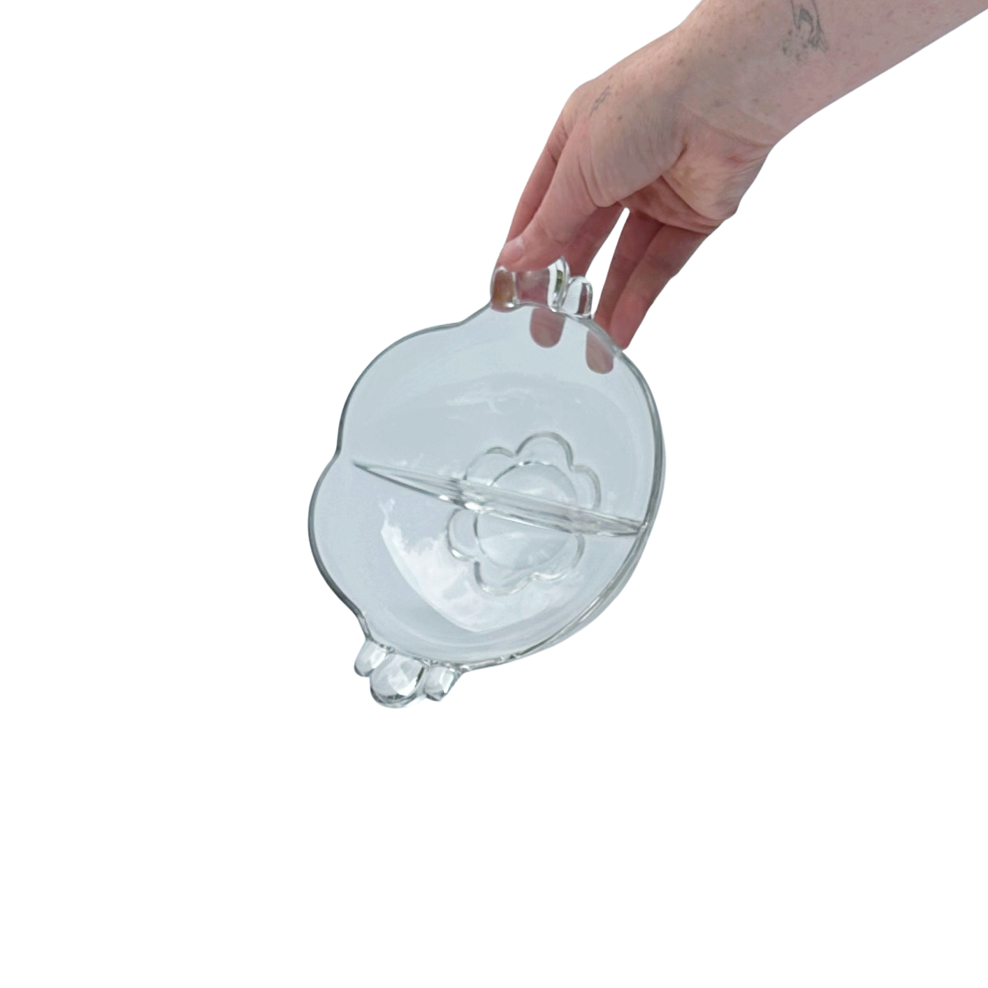 Vintage Pressed Glass Divided Bowl