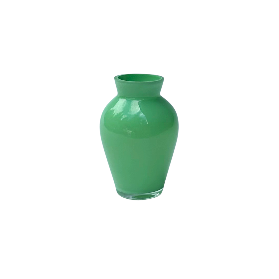 Vintage Hand-blown Mint Green Vase