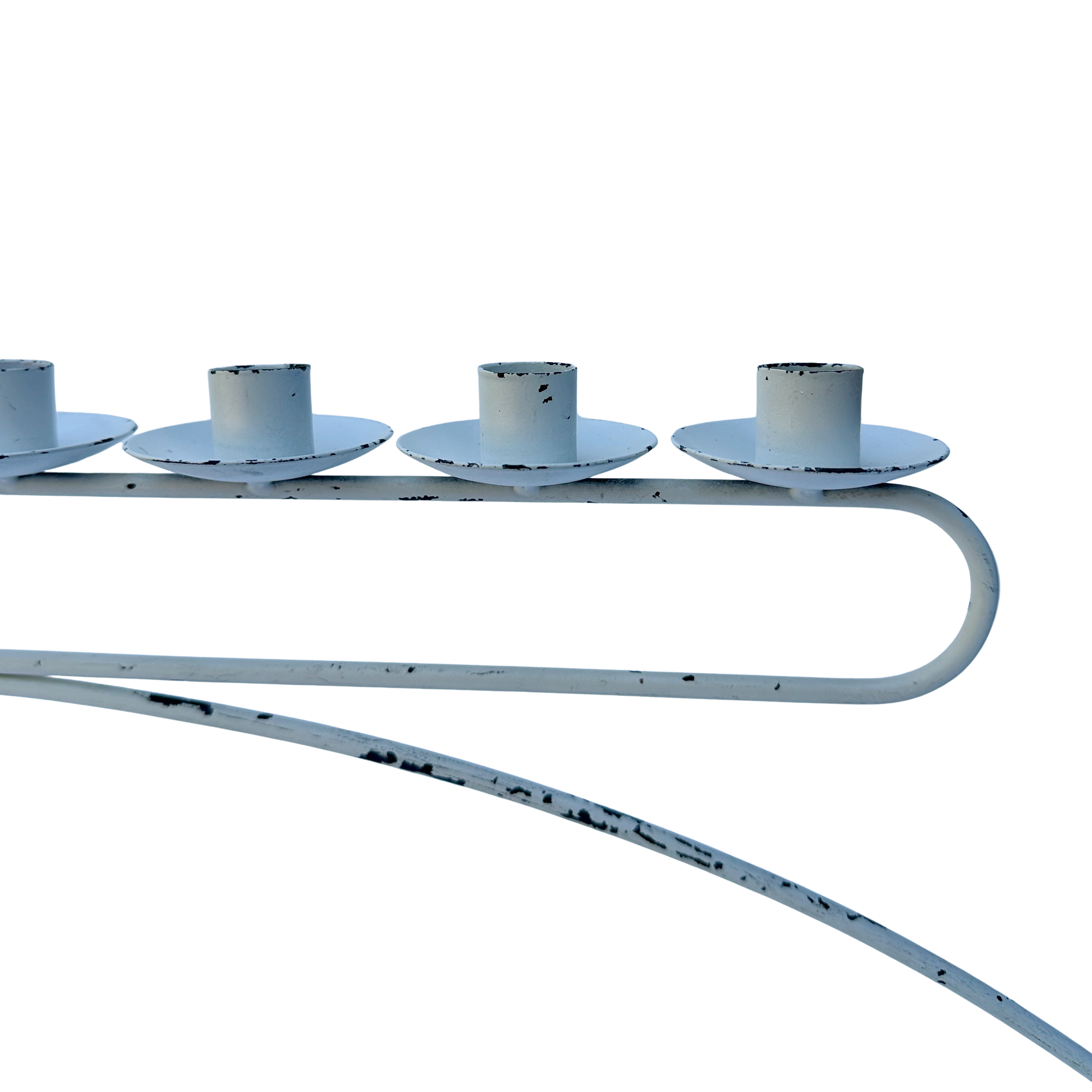Large Painted Metal Candelabra