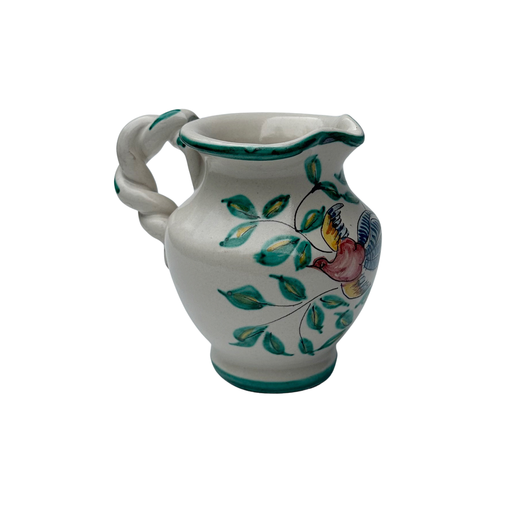 Vintage Italian Pitcher with Bird Motif