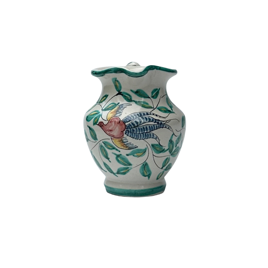 Vintage Italian Pitcher with Bird Motif