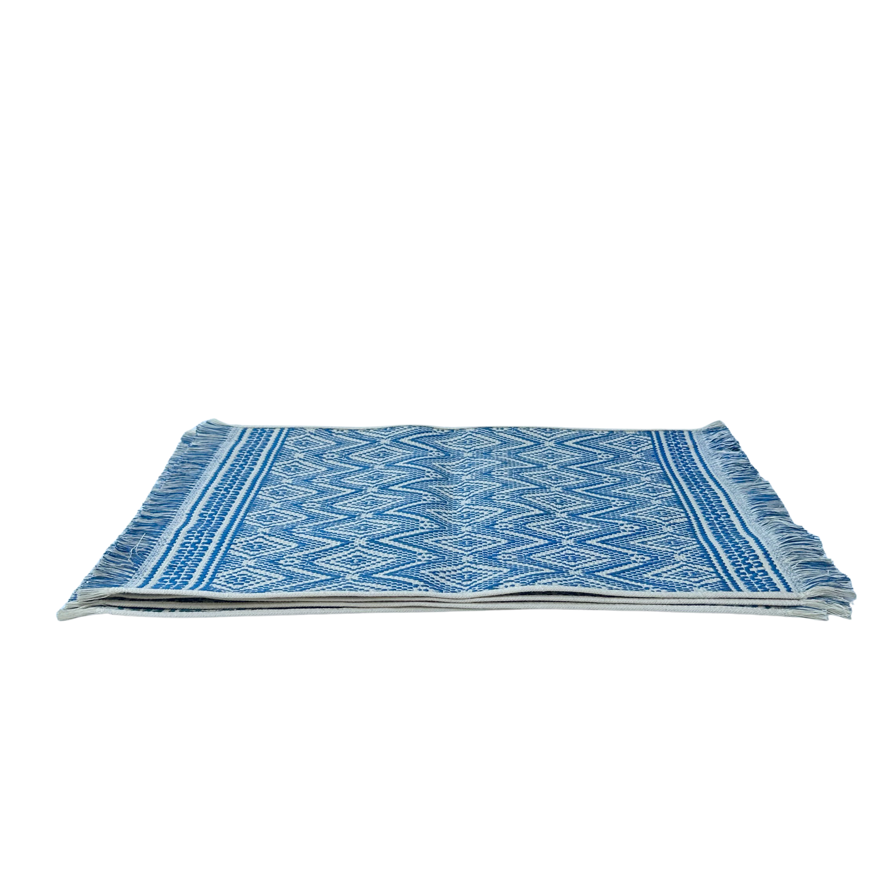Vintage Blue and White Overshot Placemats (Set of 4)
