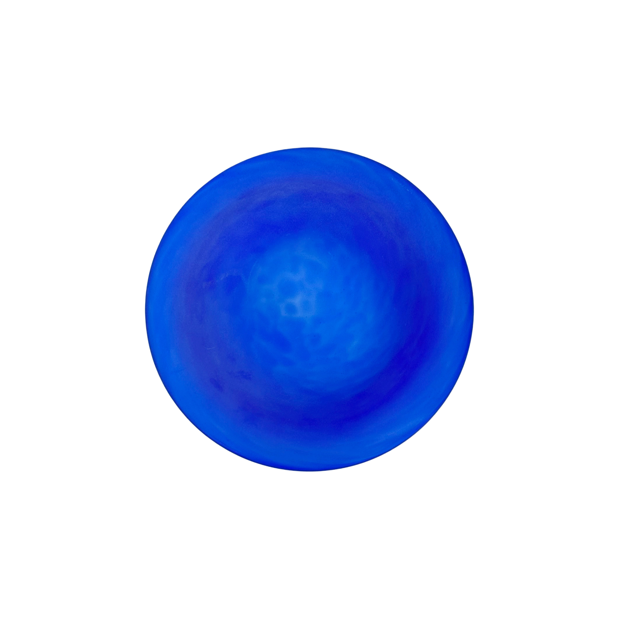 Cobalt Hand Blown Glass Shallow Vessel