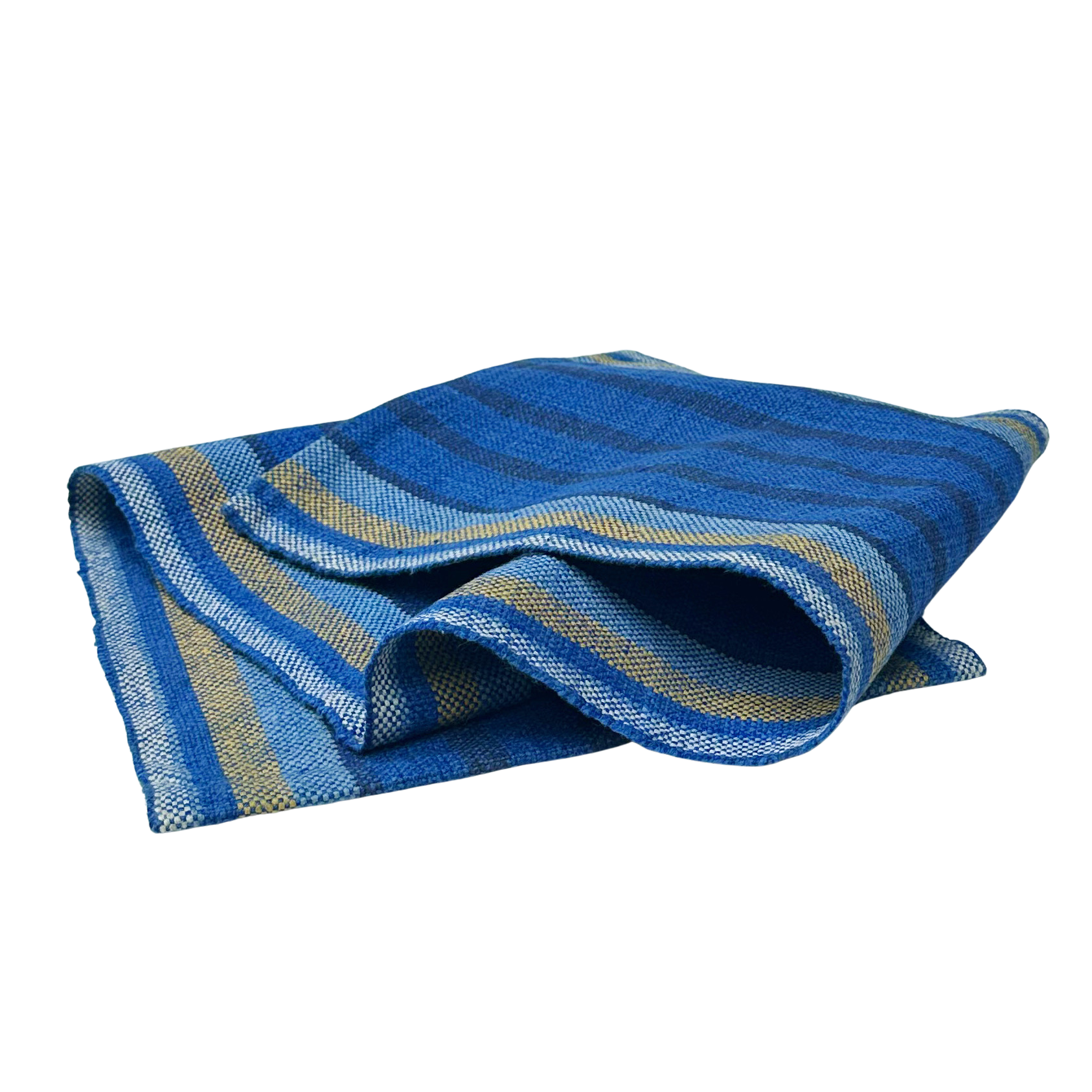 Short Handwoven Blue Table Runner