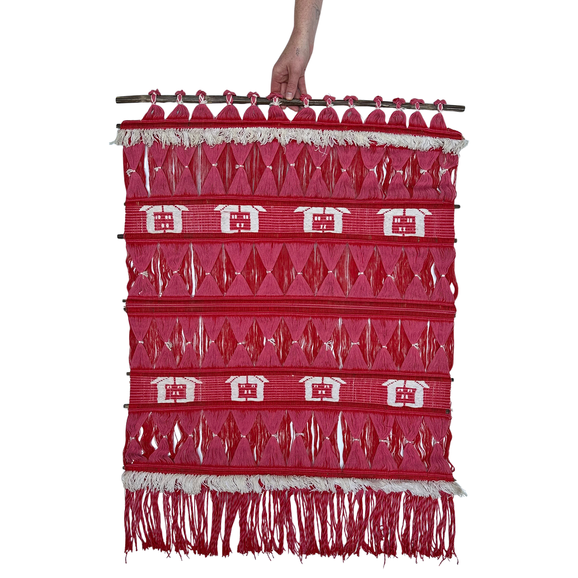 Vintage Red Doubleweave Wall Hanging
