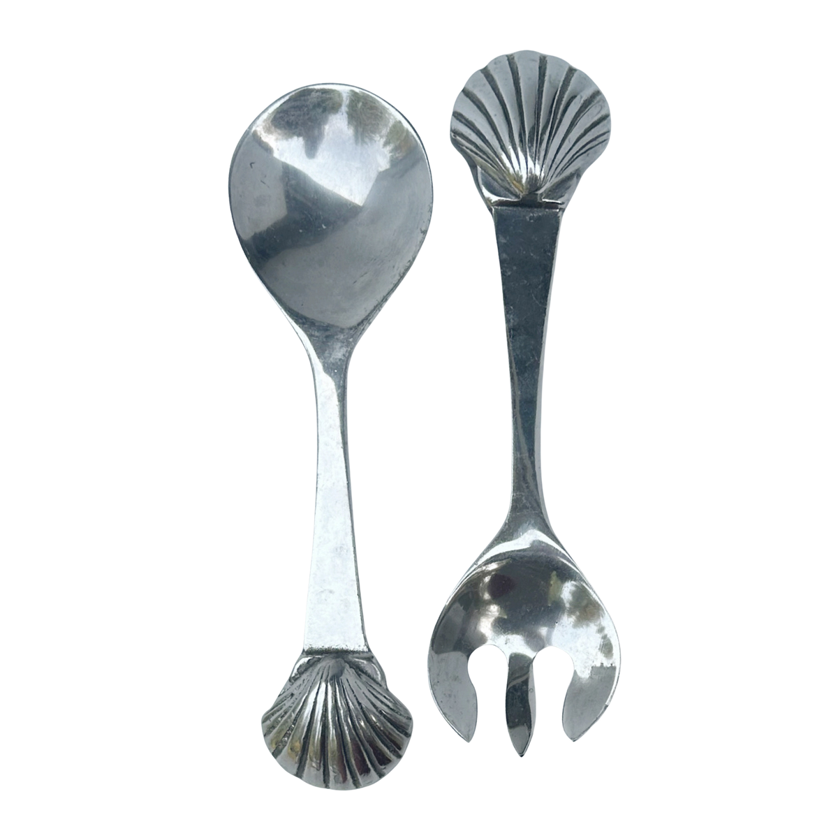 Vintage Mariposa Shell Salad Servers