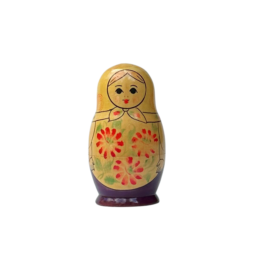 Vintage Hand-painted Russian Nesting Doll