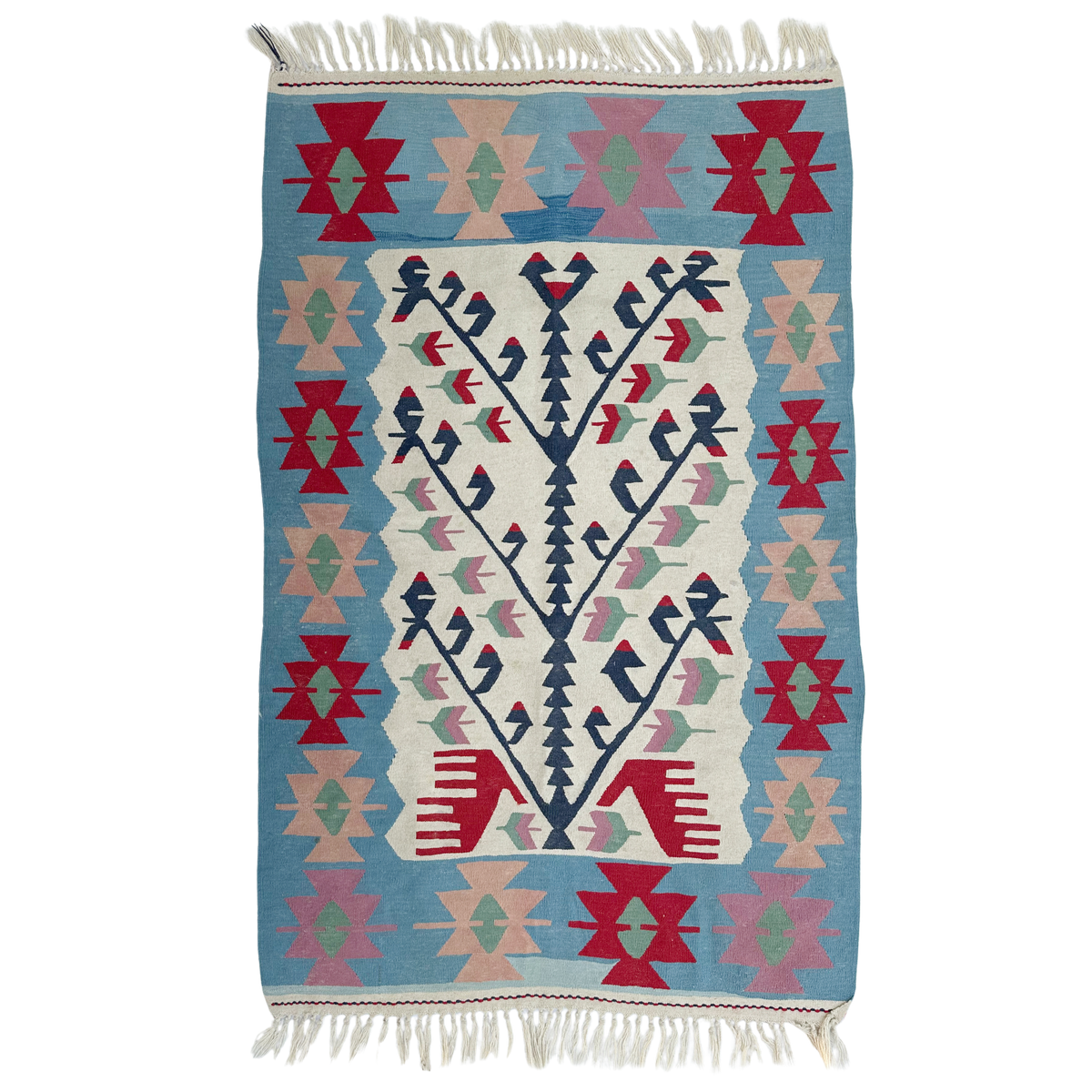 Flatwoven Turkish Kilim | Tree of Life Motif
