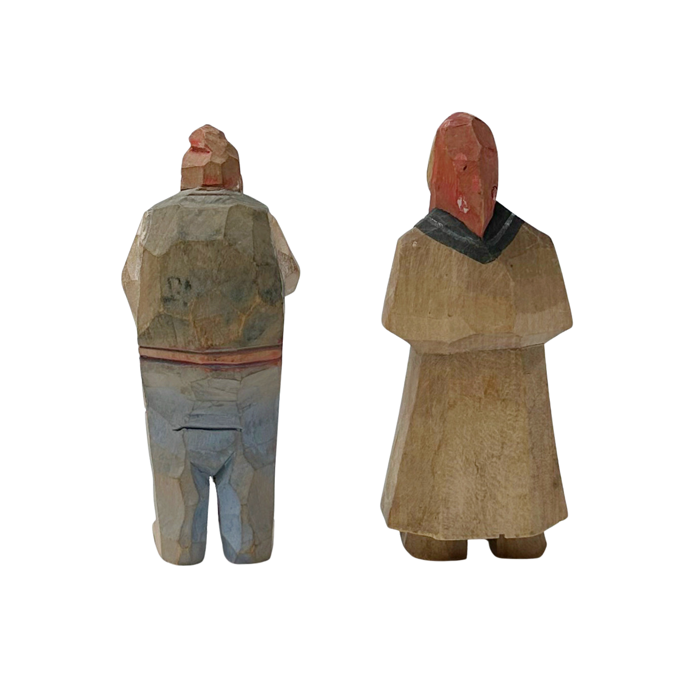 Vintage Hand-carved Swedish figures (Set of 2)
