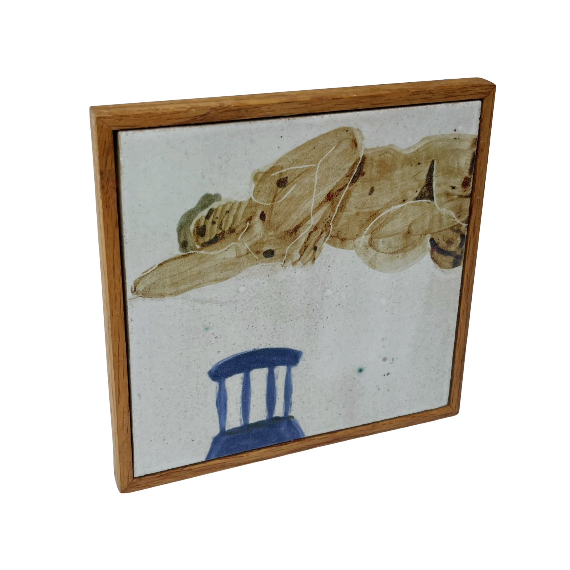 Vintage Hand Painted Nude Tile Trivet