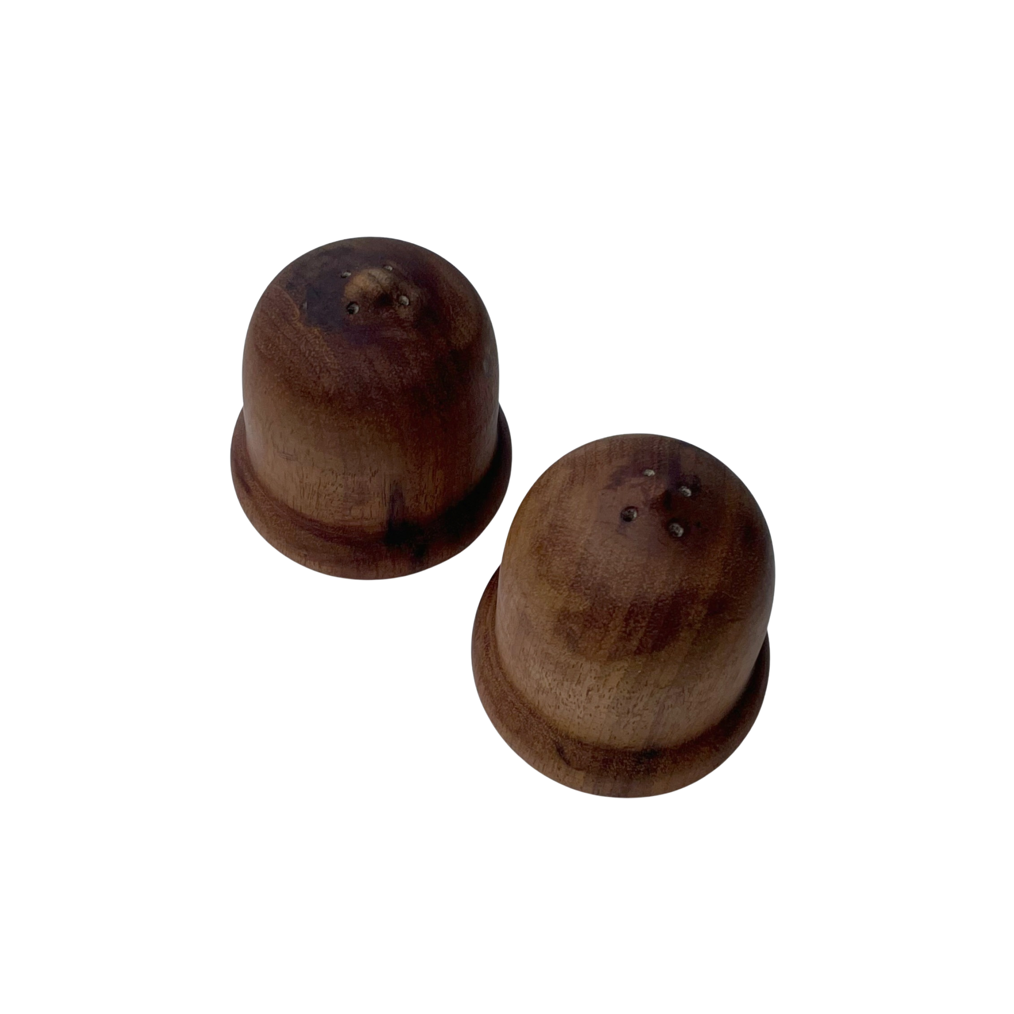 Vintage Mid Century Acorn Salt + Pepper Shakers