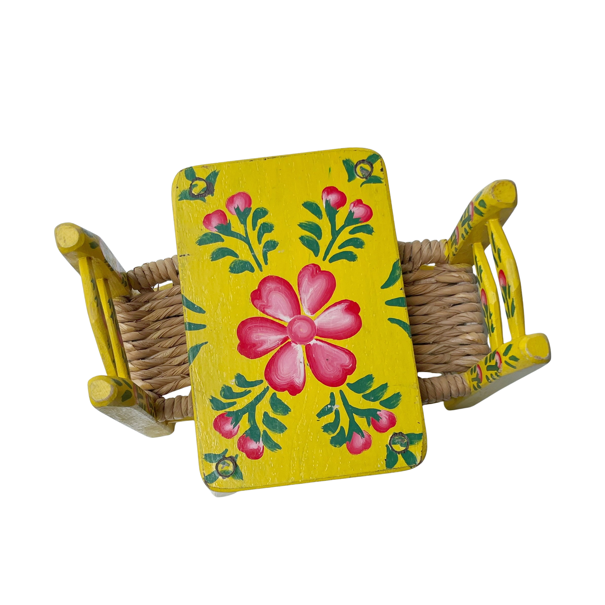 Vintage Miniature Folk Art Table + Chairs