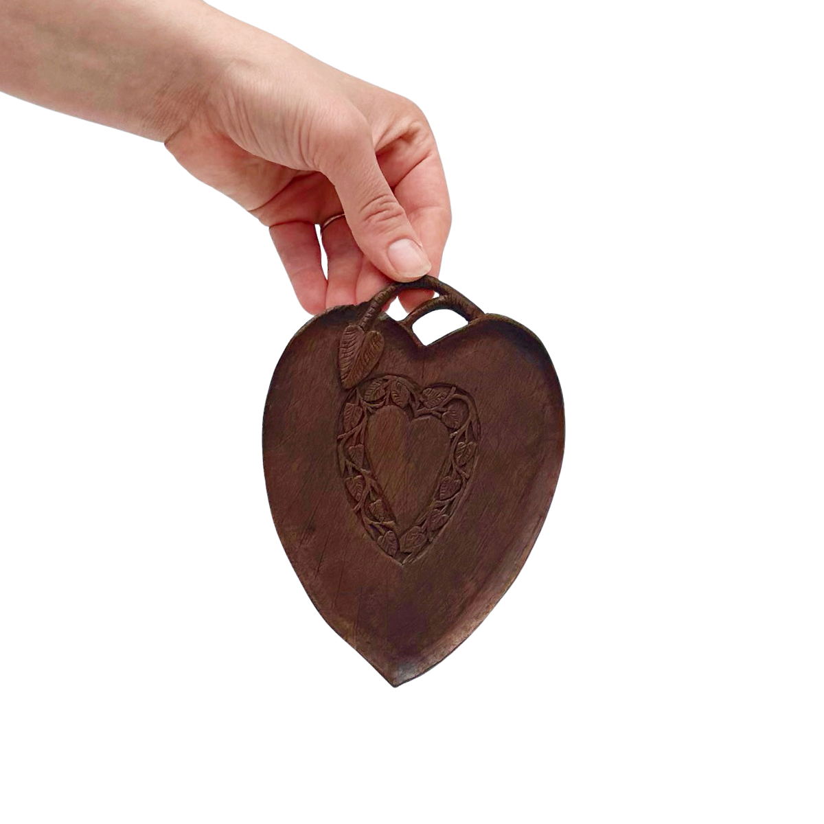 Handcarved Wooden Heart