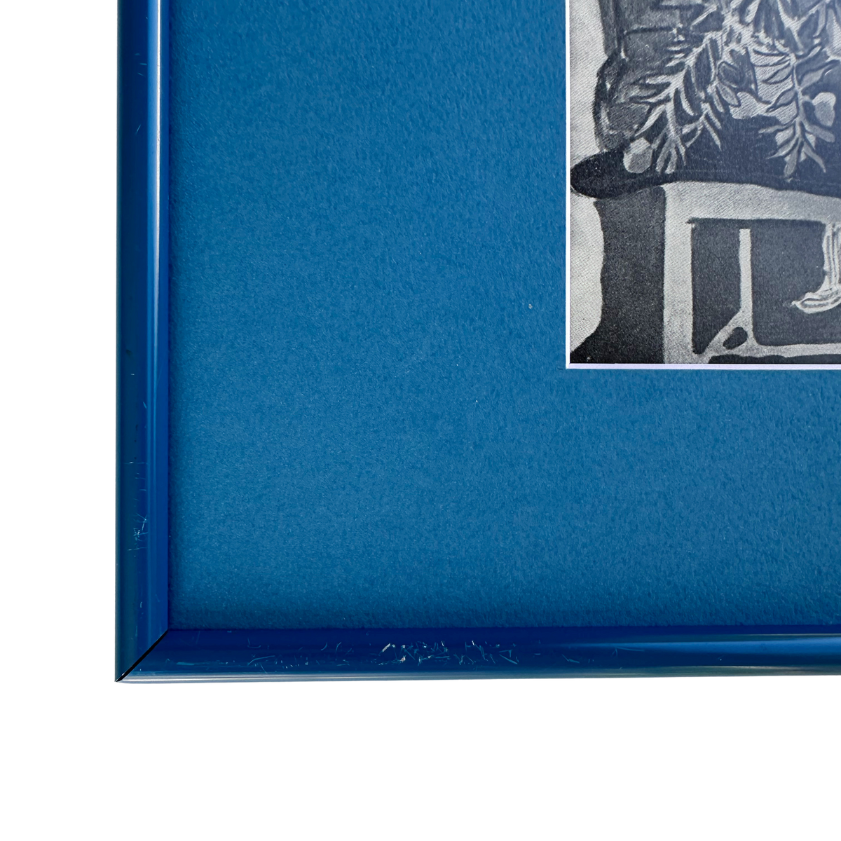 Vintage Mattise Print in Blue Frame