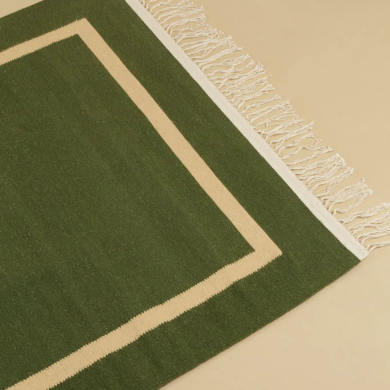Handwoven Kilim Rug, Moss